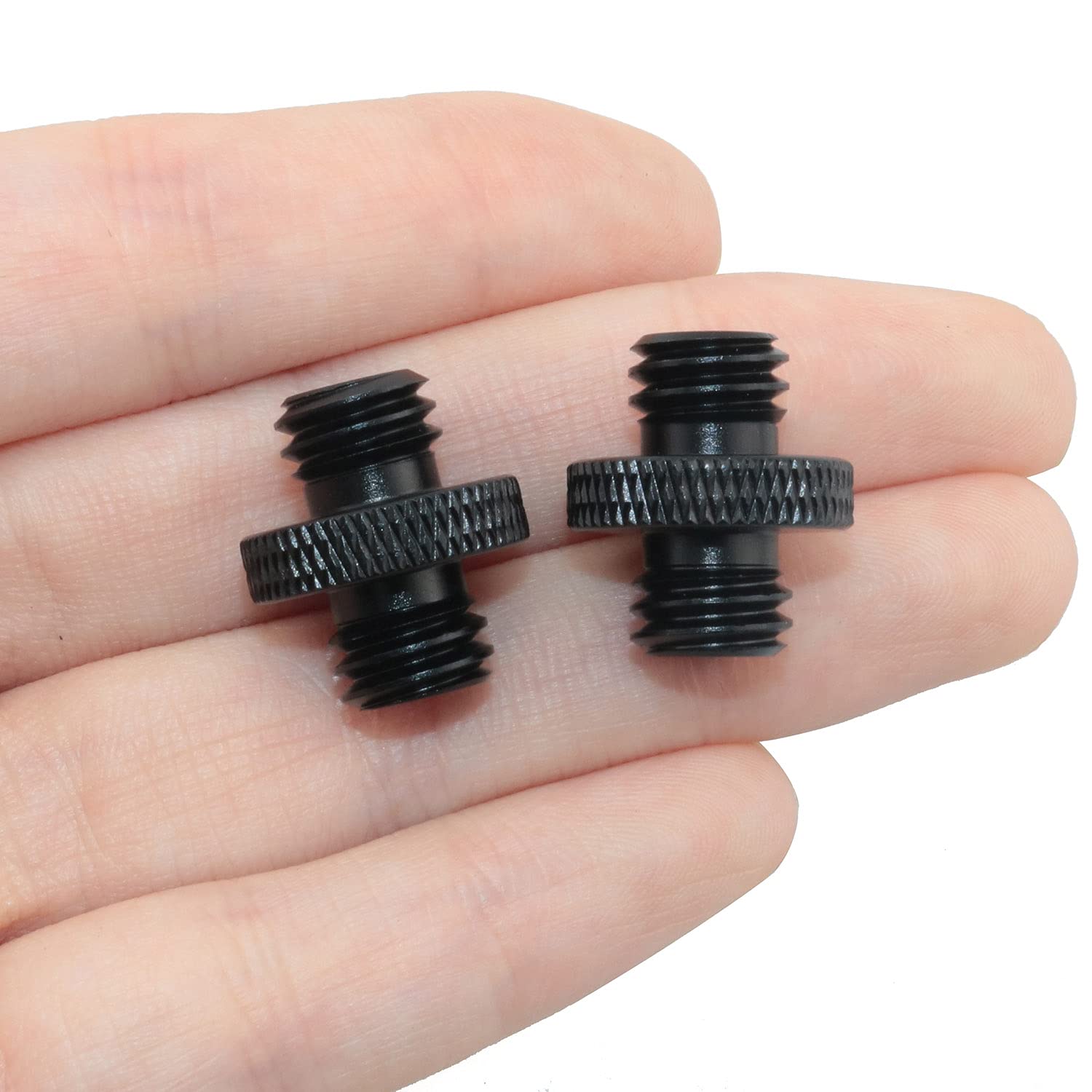 Lrong 2Pcs 3/8 Inch Male To 3/8 Inch Male Threaded Tripod Screw Adapter Double Sides Standard Mounting Thread Converter For Came