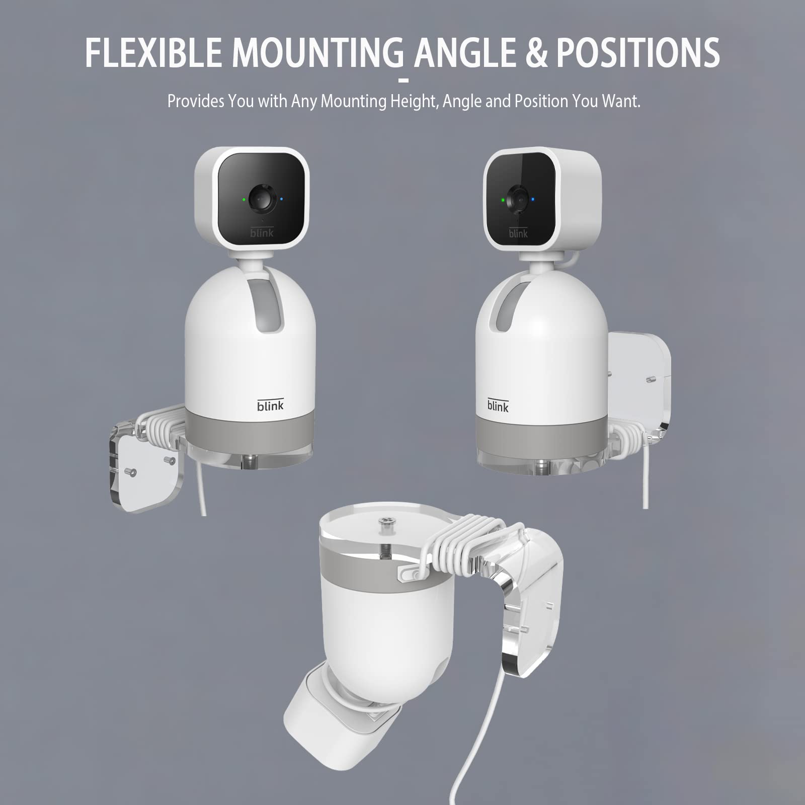 Puuuci Wall Mount For Blink Mini Pan Tilt Camera   Blink Mini Pan Tilt Camera Transparent Acrylic Wall Mount Bracket/Holder For