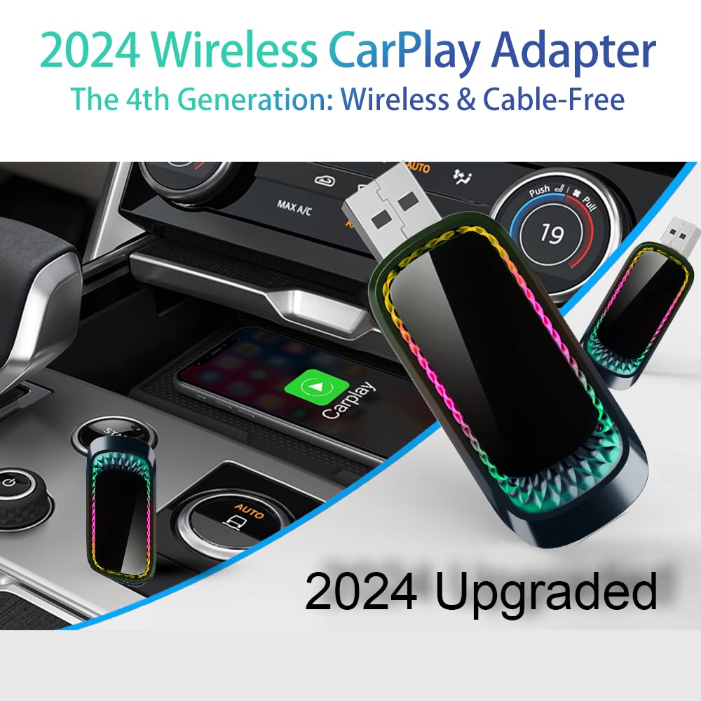 Baorce Carplay Wireless Adapter, 2024 Wireless Carplay Adapter For Iphone, Only For Cars With Oem Wired Carplay, Model I