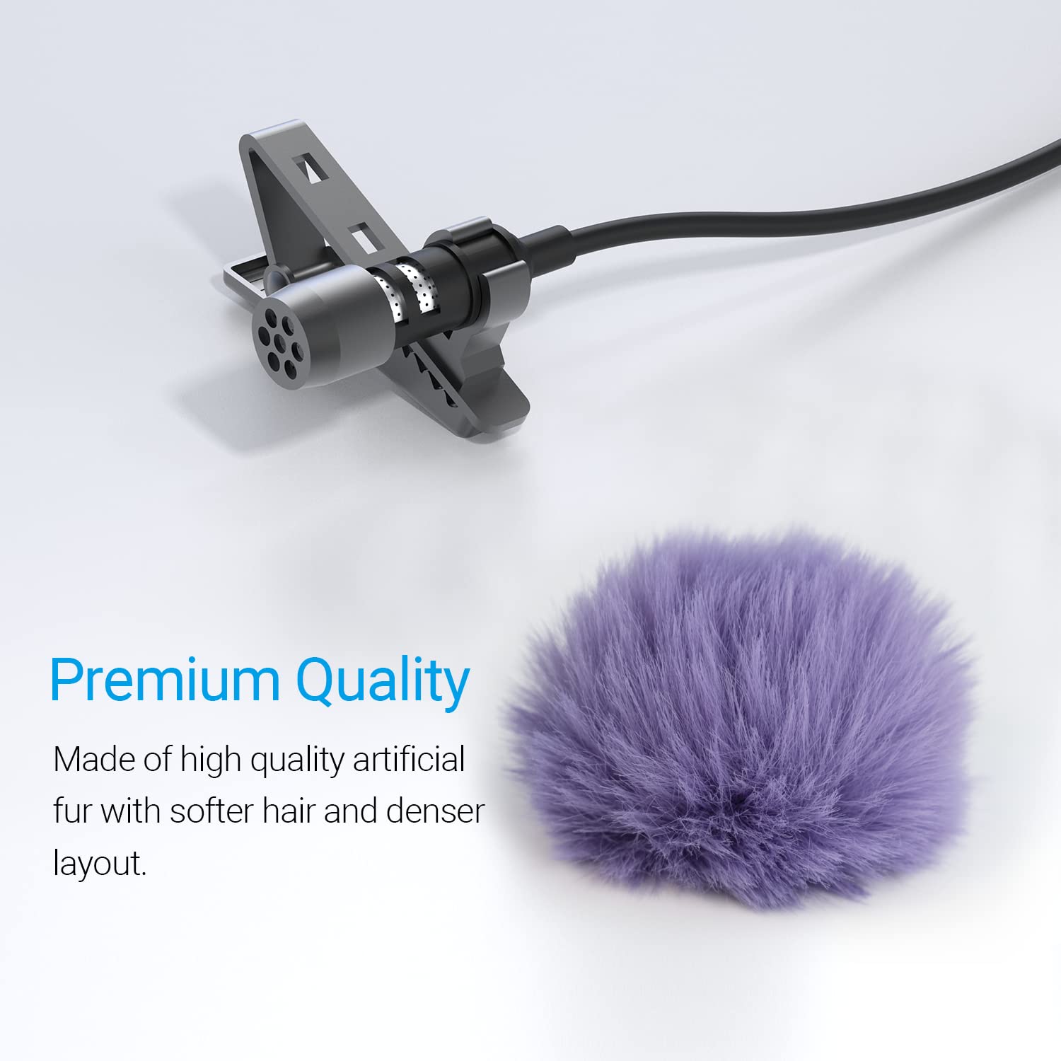 Mic Windscreen (Furry Cover, 9 Pack, Multi Color)