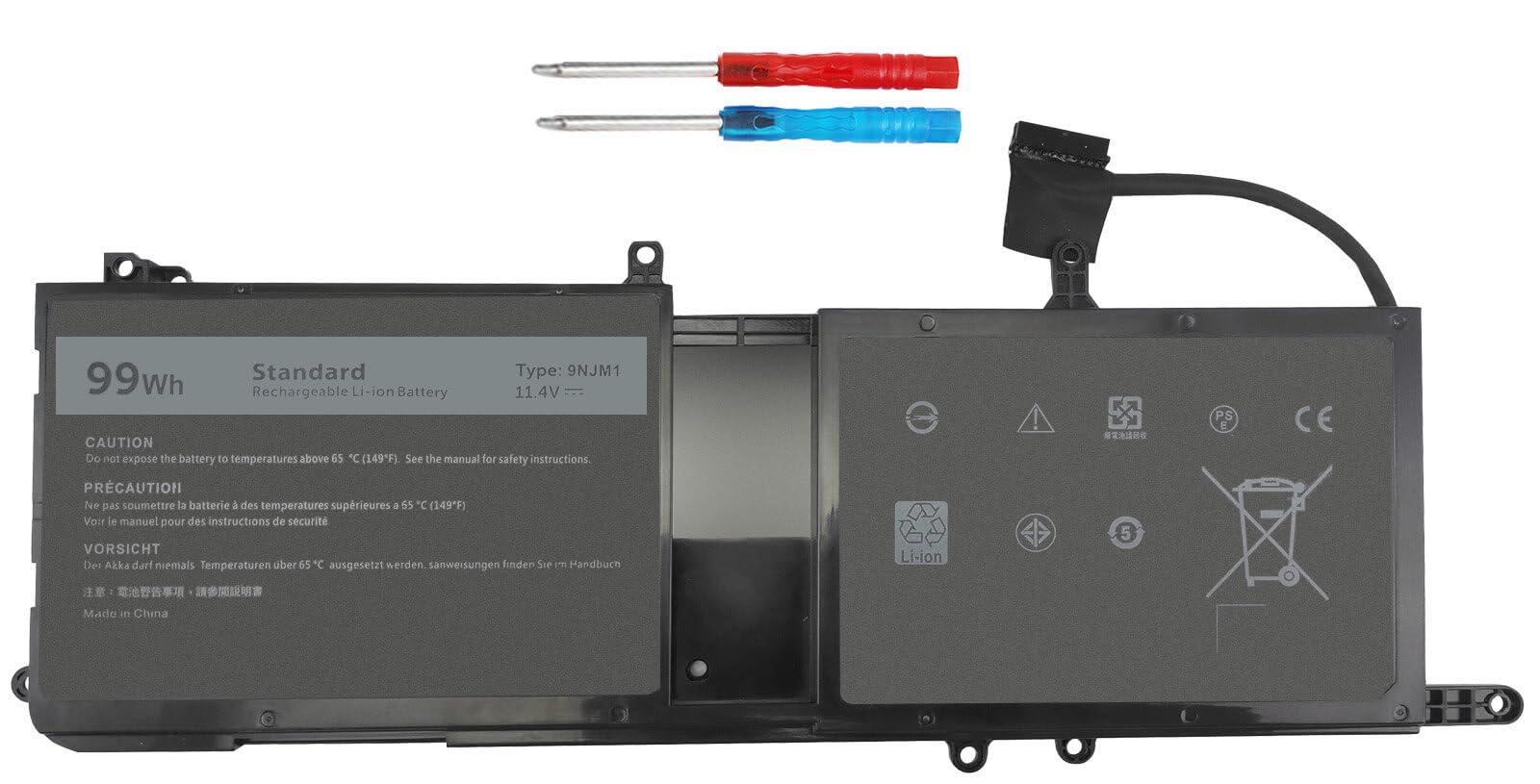Dmkaollk 99Wh 9Njm1 Battery Replacement For Dell Alienware 17 R4 R5 15 R3 R4 Alienware 15 2018 Alw17C D1758 P31E P31E001 P31E002
