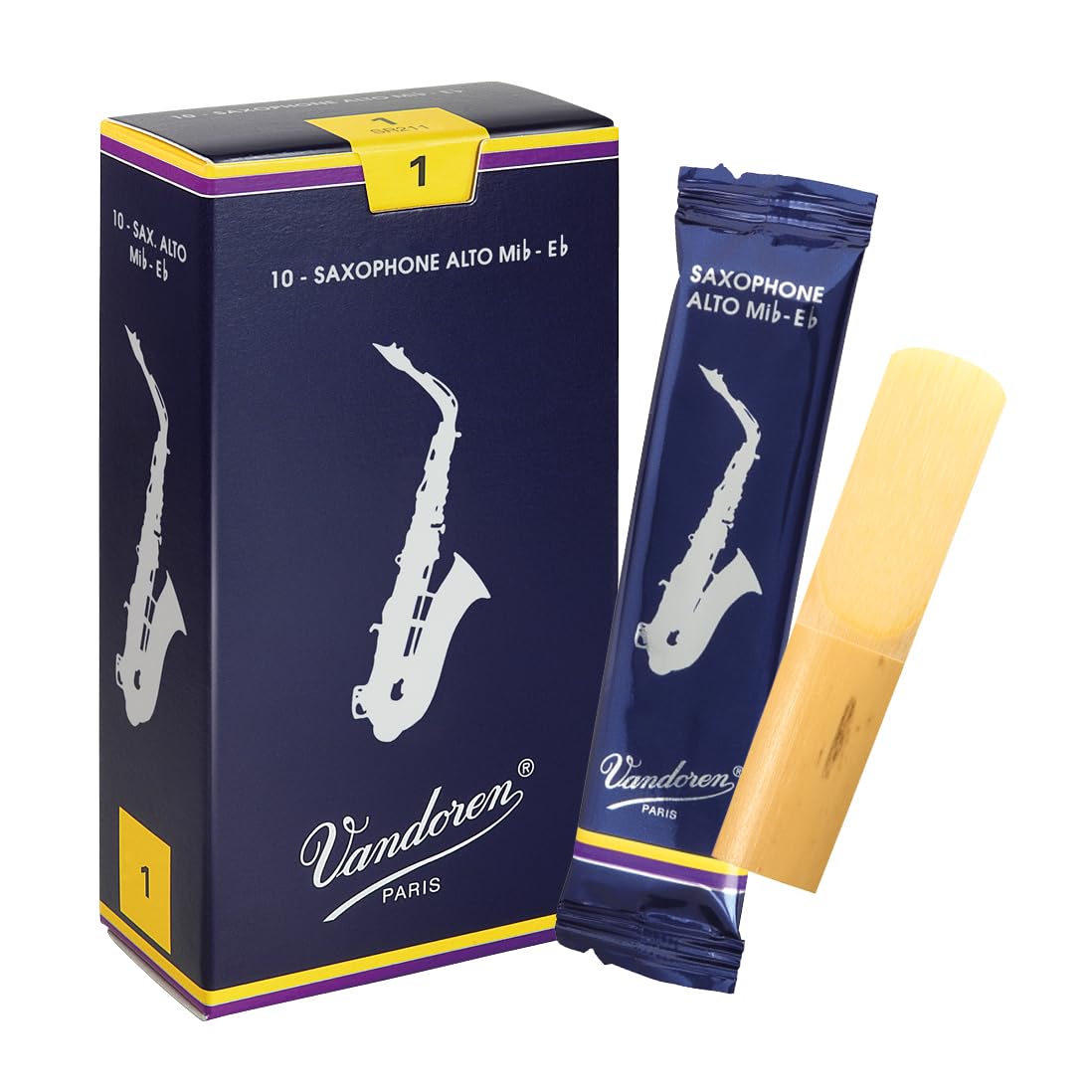 Vandoren Sr211 Alto Sax Traditional Reeds Strength 1 Box Of 10