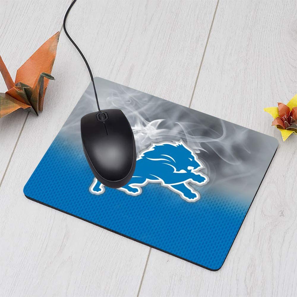 Zyjtek Gaming Mouse Pad For Football Sports Fans, Non Slip Rubber Base Blue Design Square Mousepad For Computers Laptop Desk Mat