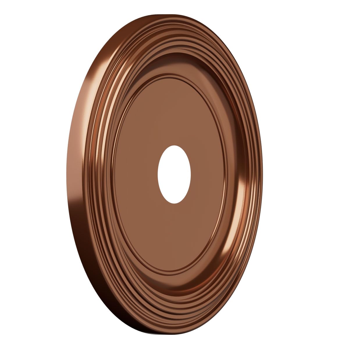 Ekena Millwork 19Od X 3 1/2Id X 1 1/2P Traditional Thermoformed Pvc Ceiling Medallion (Fits Canopies Up To 11 1/2), Bright Coat