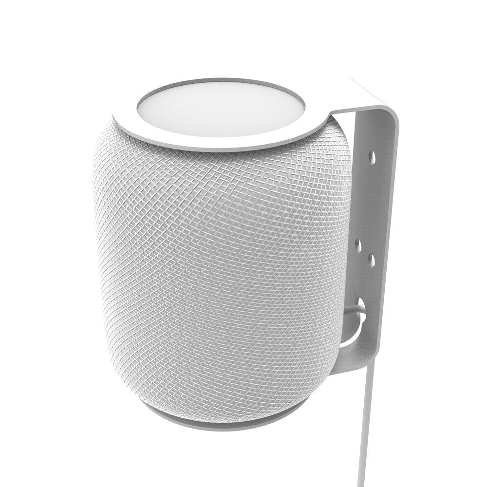 RackSolutions HomeBase Wall Mount for HomePod – White, Fully Assembled, Open Design, Includes Hardware