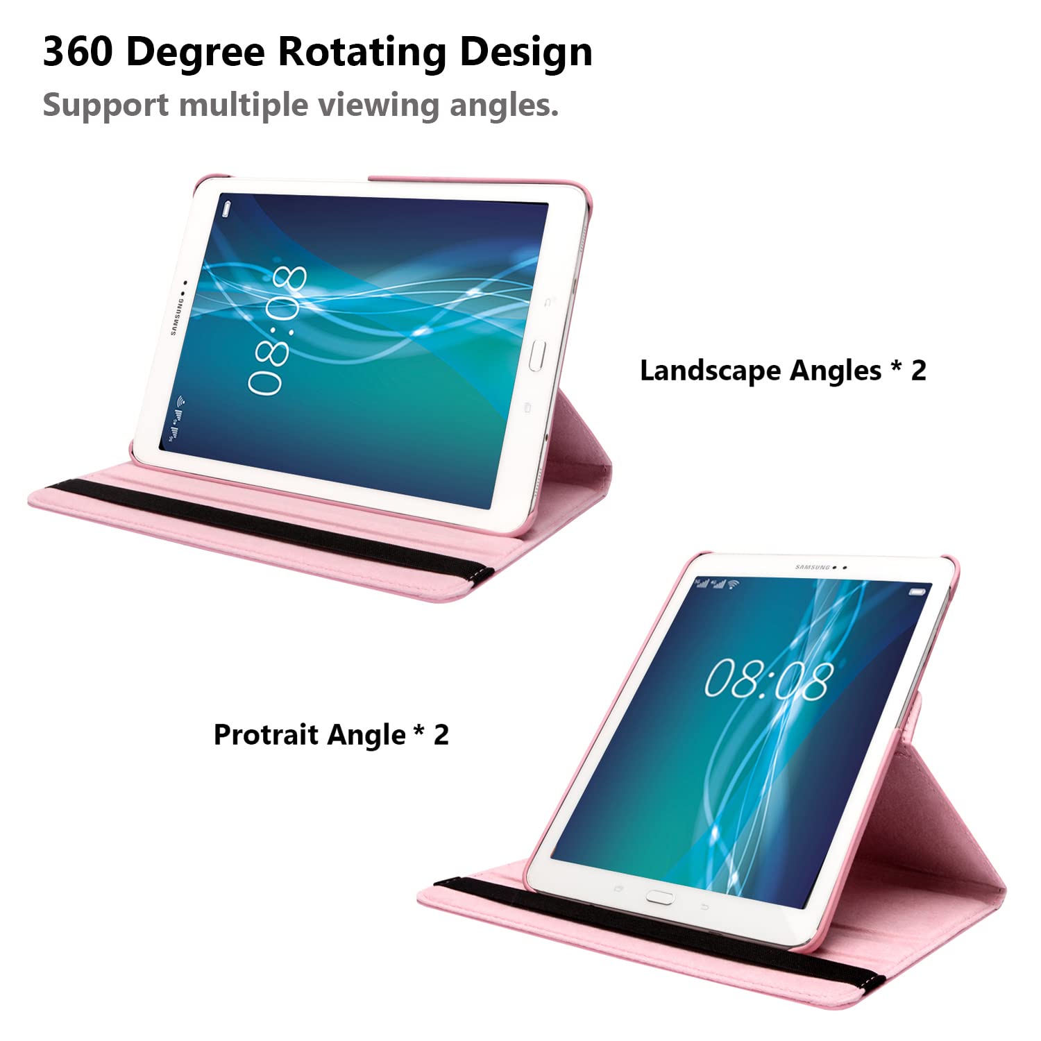 Case For Samsung Galaxy Tab A 8.0 Inch 2015 (Sm T350 T351 T355 Sm P350 P355)   360 Degree Rotating Stand Case Smart Protective C