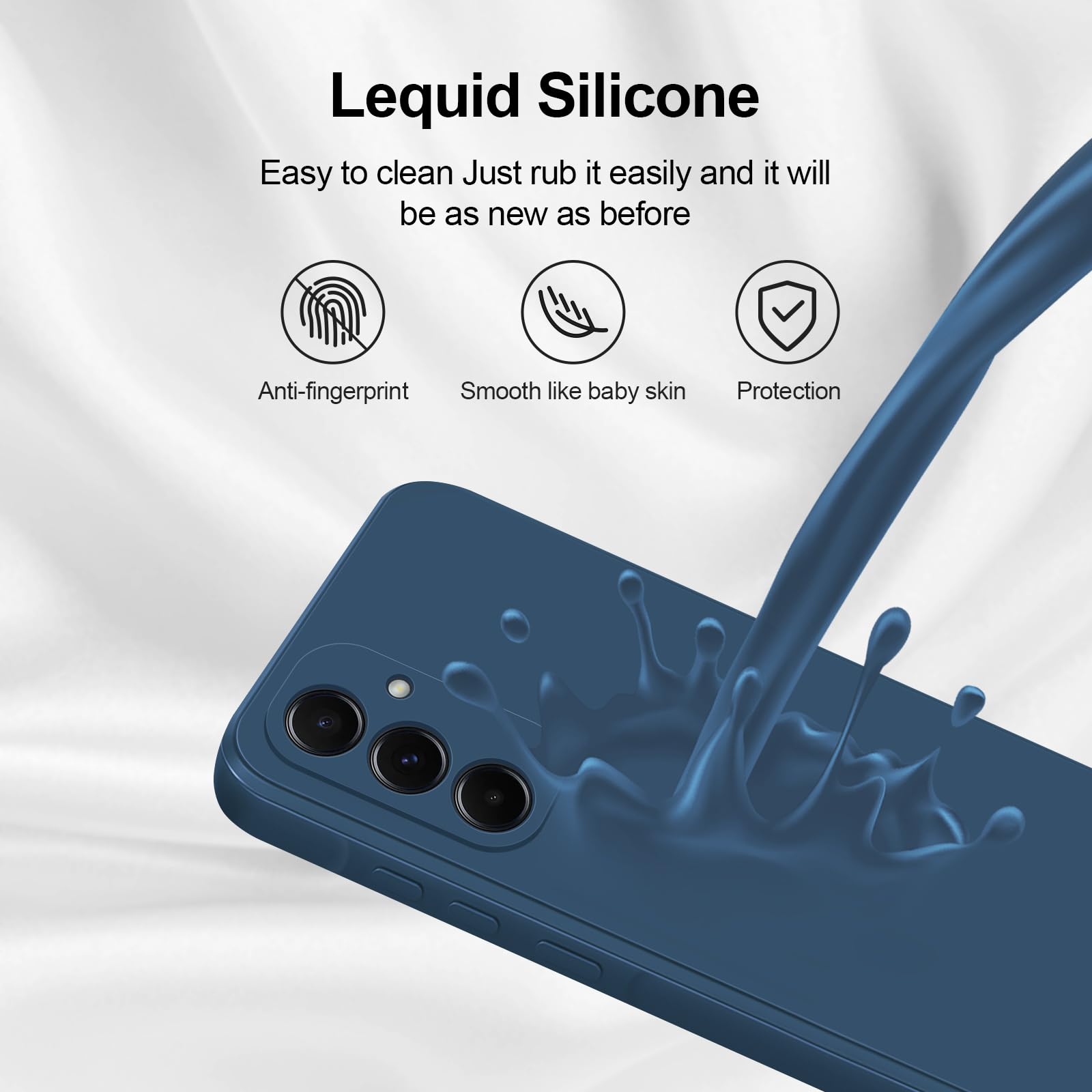 Giiyoon Silicone Case Compatible With Samsung Galaxy A55 5G, Full Body Silky Soft Touch Phone Case With Camera Protection, Shock