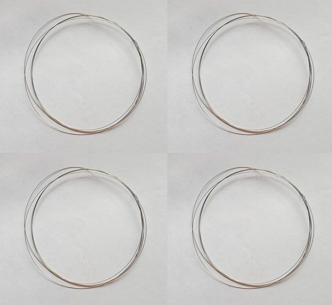 Hs Internet 4 Pcs Silver Tone Steel String For Tumbi (Ik Taara)