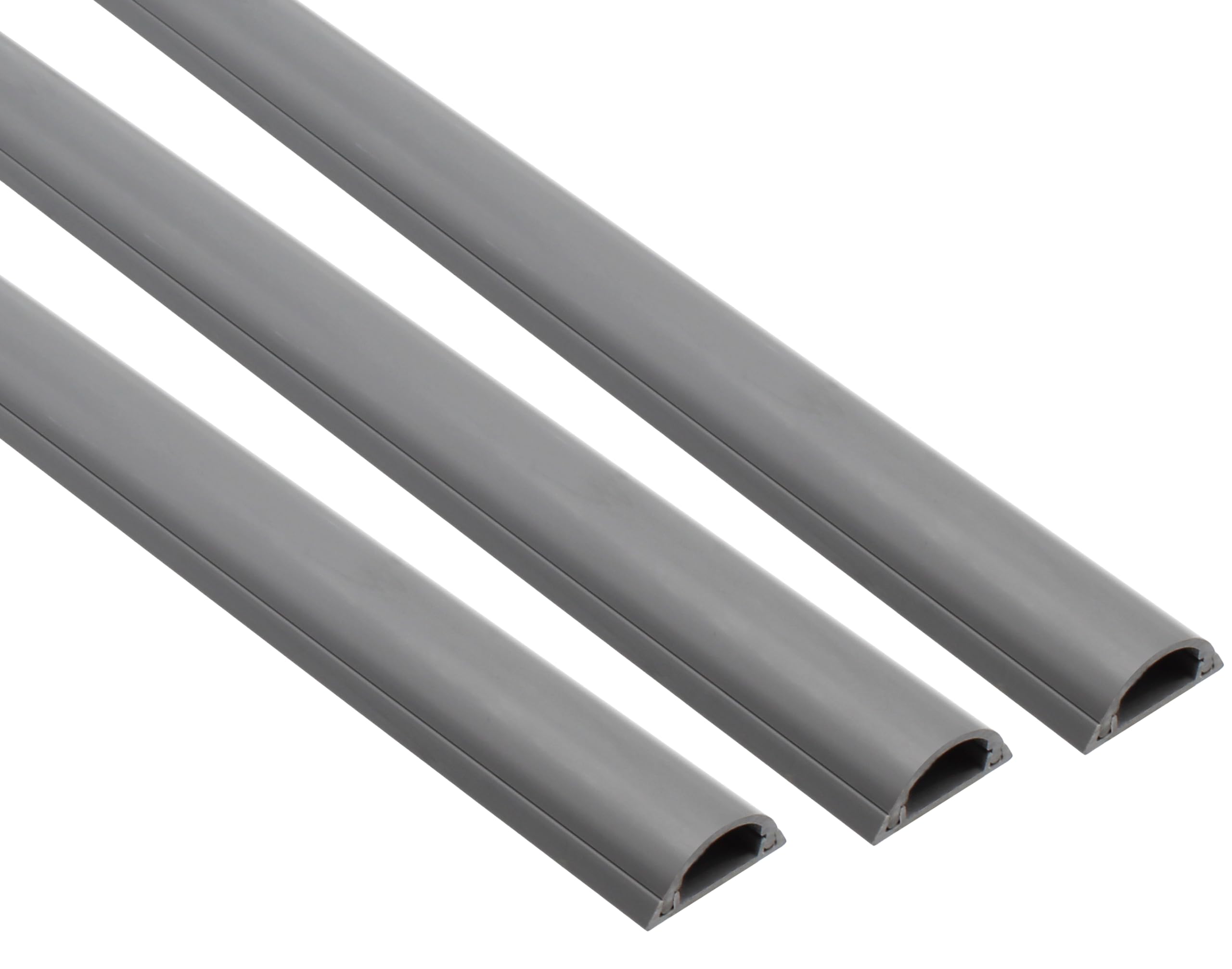 Electriduct Cable Shield Floor Cord Cover CSX-1.5 PVC Wire Protector 58 Inch - Gray (Pack of 3)