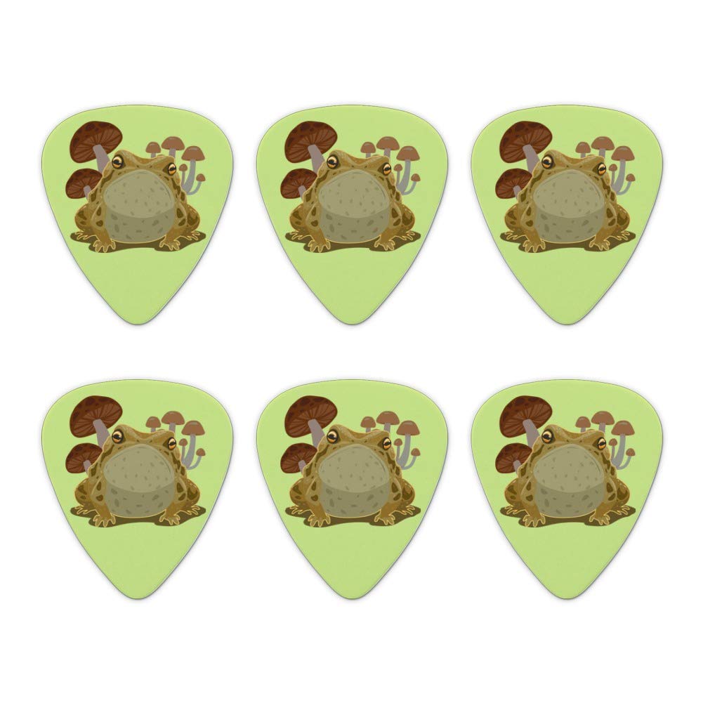Toad Sitting In Front Of Mushrooms Novelty Guitar Picks Medium Gauge  Set Of 6