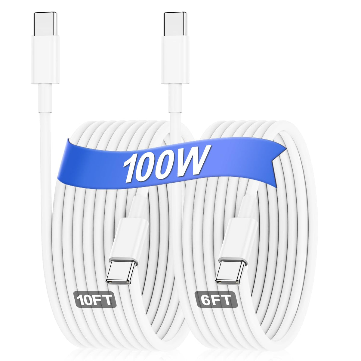 Usb C To Usb C Cable For Macbook Air Macbook Pro Charger, For Ipad Pro 12.9 11 Inch, Pad Air 5 4, Mini 6, 6Ft&10Ft Fast Charging