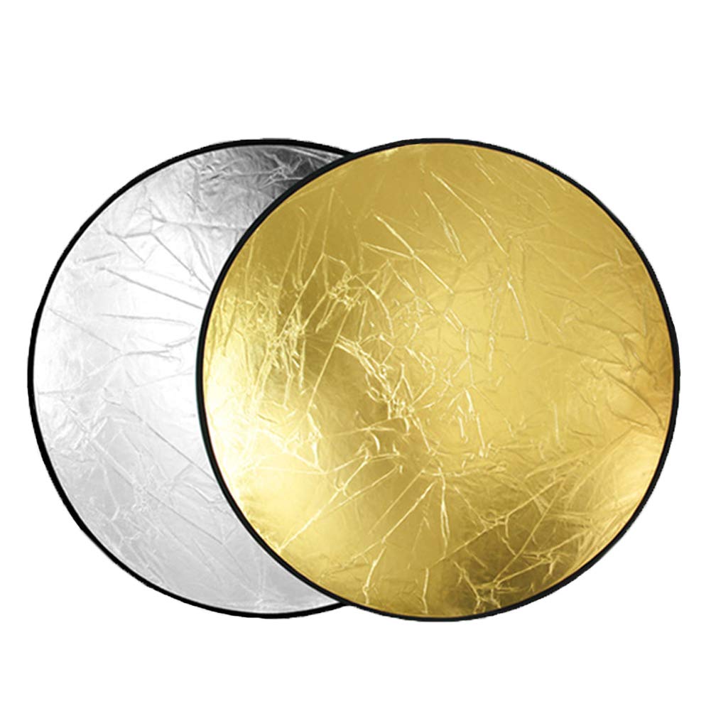 Aqirui 32Inch/80Cm 5 In 1 Collapsible Light Reflector Round Multi Disc With Bag Translucent, Silver, Gold, White And Black For P