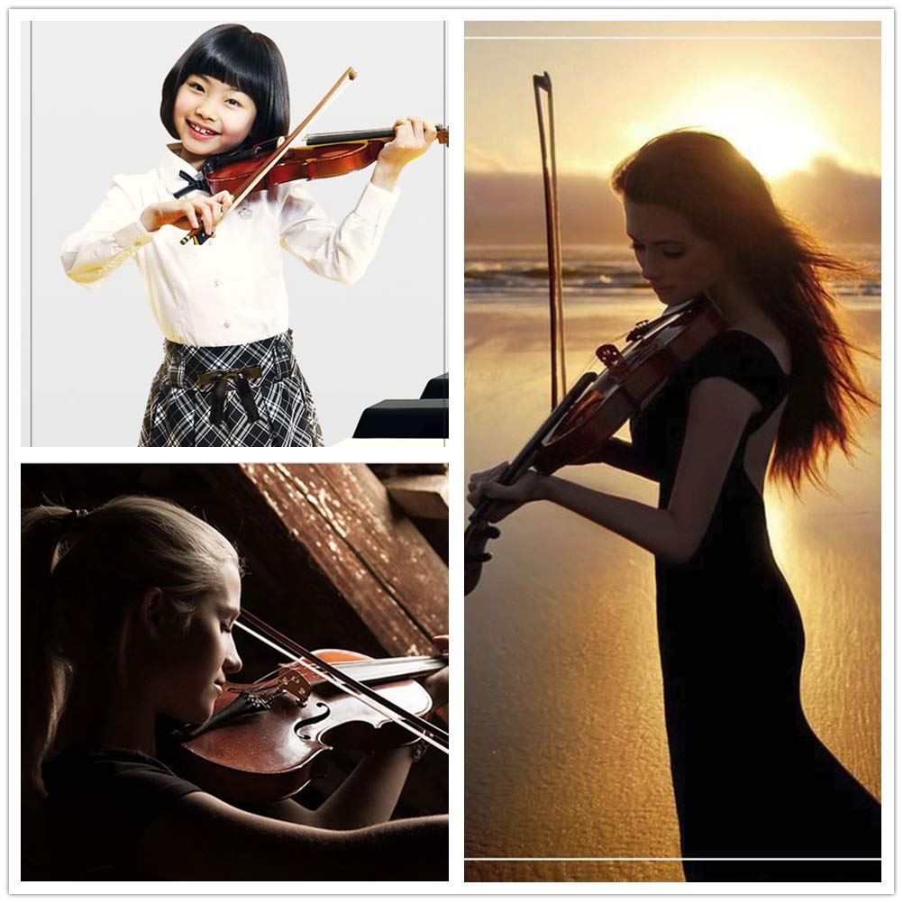 Suewio Violin Shoulder Rest For 4/4 3/4 Size, With Collapsible And Height Adjustable Feet, Including A Violin Practice Mute