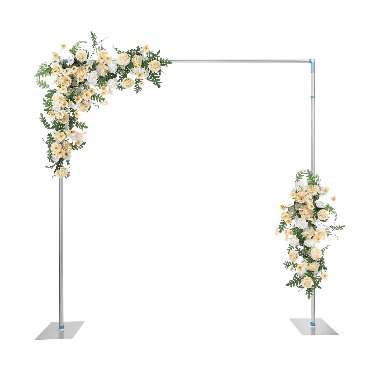 Professional Backdrop Stand 10Ft, Silver Portable Drape Background Support, Telescopic Poles Stand For Event Party Photography B