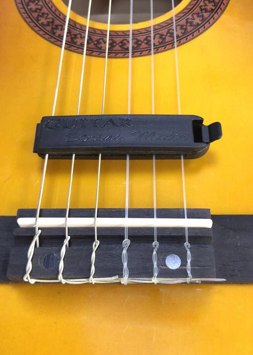 Tuoren 2Pcs Guitar String Mute Noise Damper Acoustic Guitar Muffler Silencer Practice Tool Black   Built In Mute Felt Material