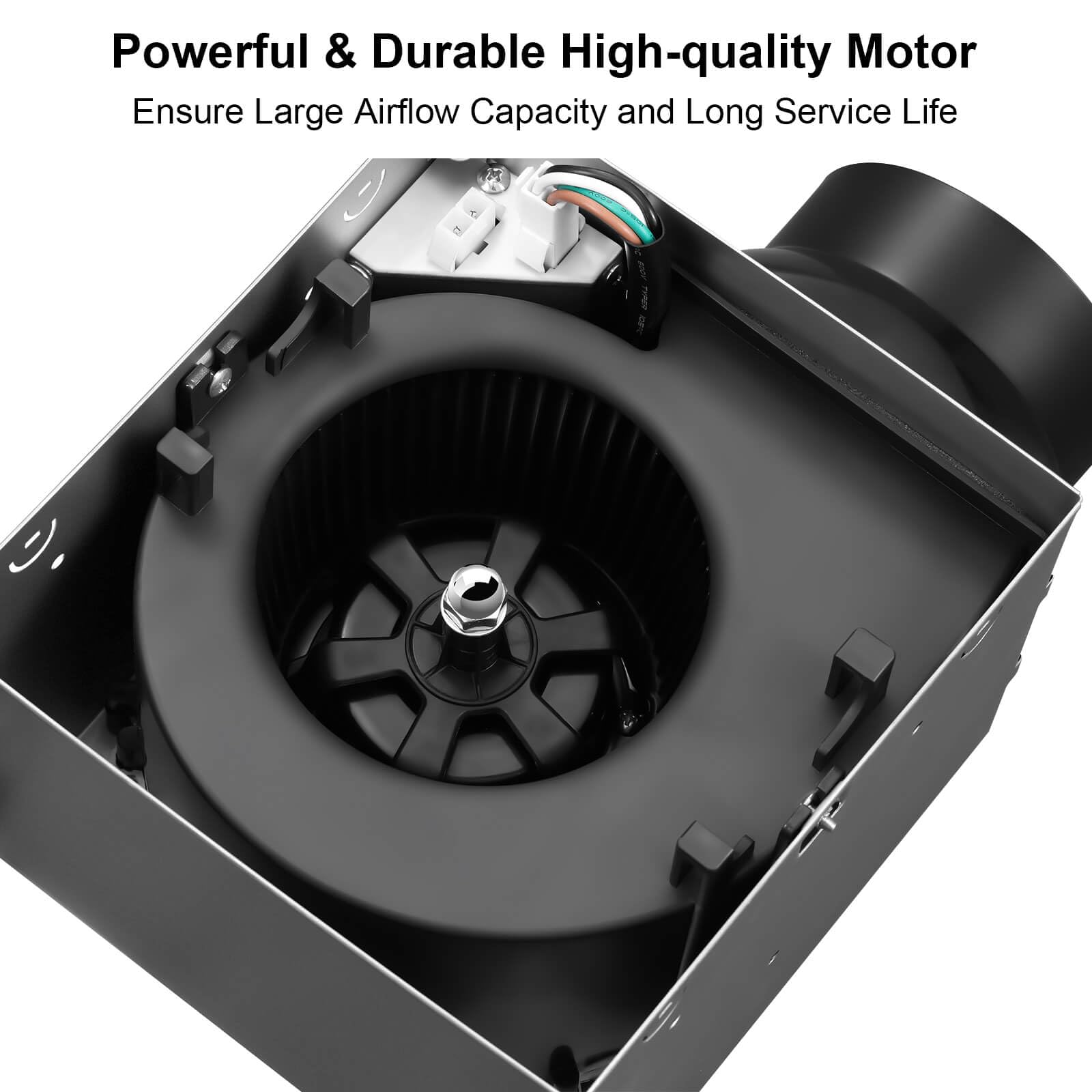 Joeaonz Bathroom Exhaust Fan With Light 110 Cfm Household Quiet With Color Change, 3000K/4000K/5500K 1000Lm, 3 Color Temperature