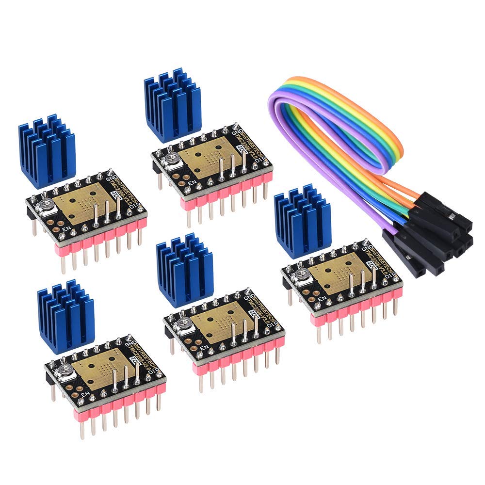 Witbot Tmc2208 V3.0 Stepper Motor Driver Module With Heat Sink Have Uart Mode Compatible With Ramps1.4 Or Mks Board Skr V1.3 For