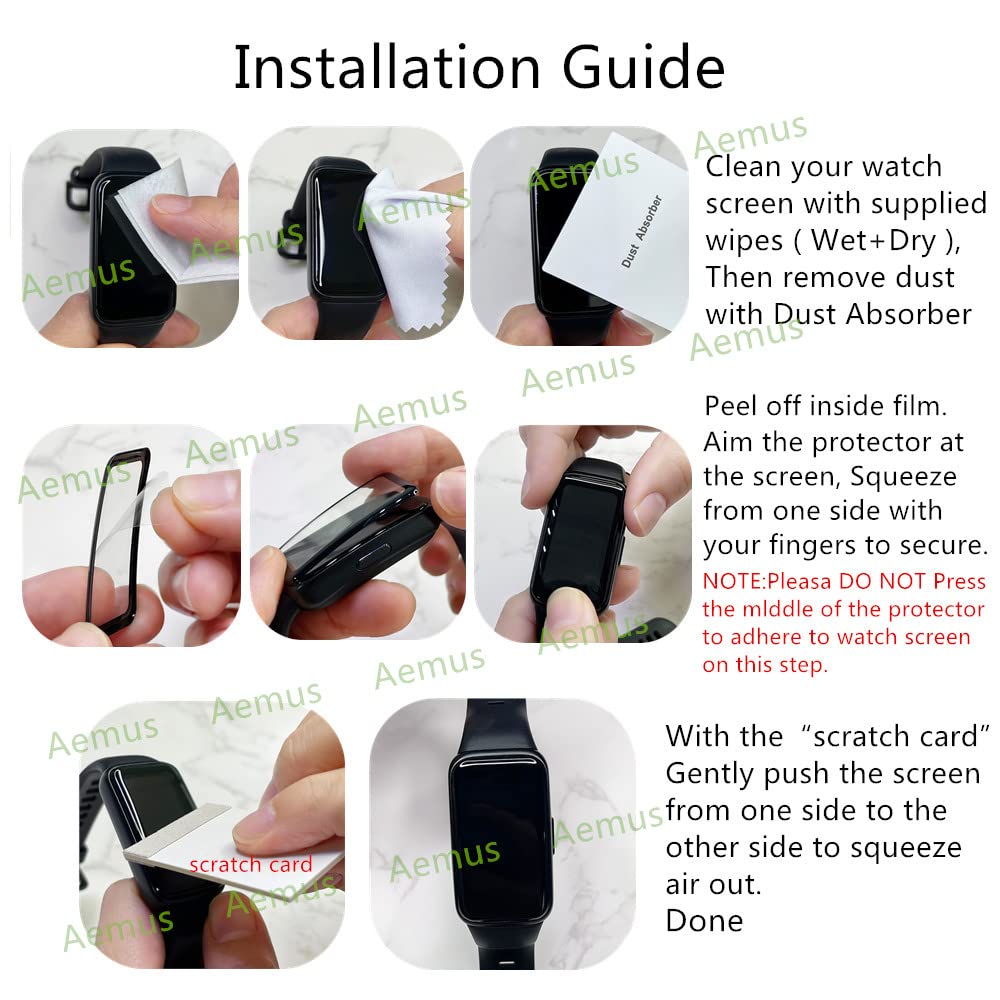 Aemus Screen Protector Compatible For Amazfit Gts 4 Mini Smart Watch (3 Pack) 3D Curved Protective Film Anti Scratch Protective