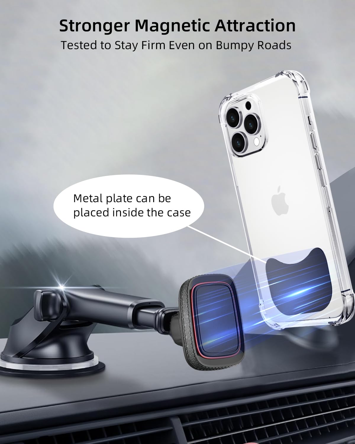 Metal Plate For Phone Magnet, Universal Steel Plate With 3M Adhesive Backing For Car Magnetic Mount Cell Phone Holder, Replaceme