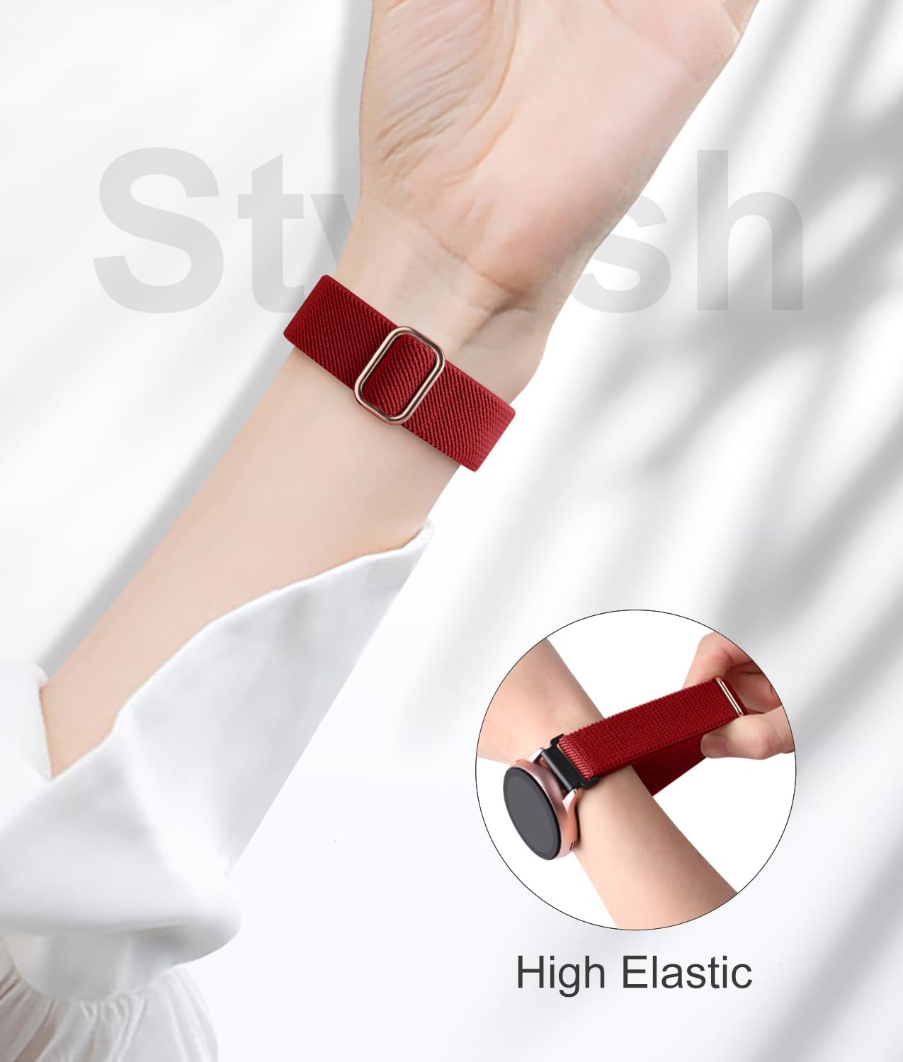 Lerobo Elastic Bands Compatible With Samsung Galaxy Watch 7/6/5/4 40Mm 44Mm/Galaxy Watch 6 4 Classic Band 43Mm 47Mm 42Mm 46Mm/Ga