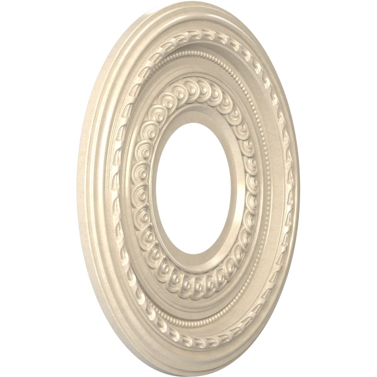 Ekena Millwork Cmp10Coepe Cole Thermoformed Pvc Ceiling Medallion (Fits Canopies Up To 4 1/4''), 10''Od X 3 1/2''Id X 3/4''P, Un