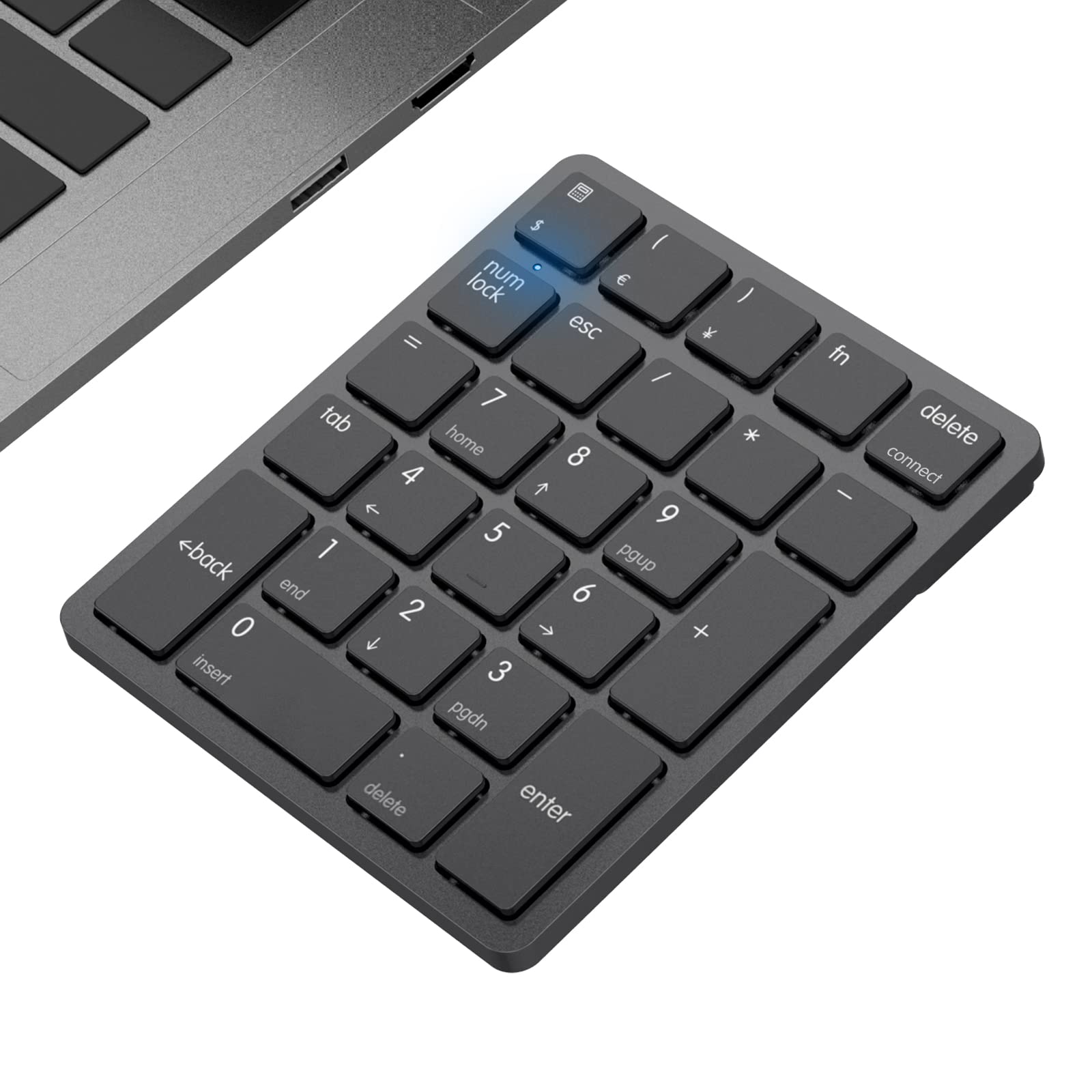 Havit Bluetooth Number Pad Wireless Numeric Keypad Numpad 26 Keys Portable Mini Financial Accounting Rechargeable Numeric Pad Fo