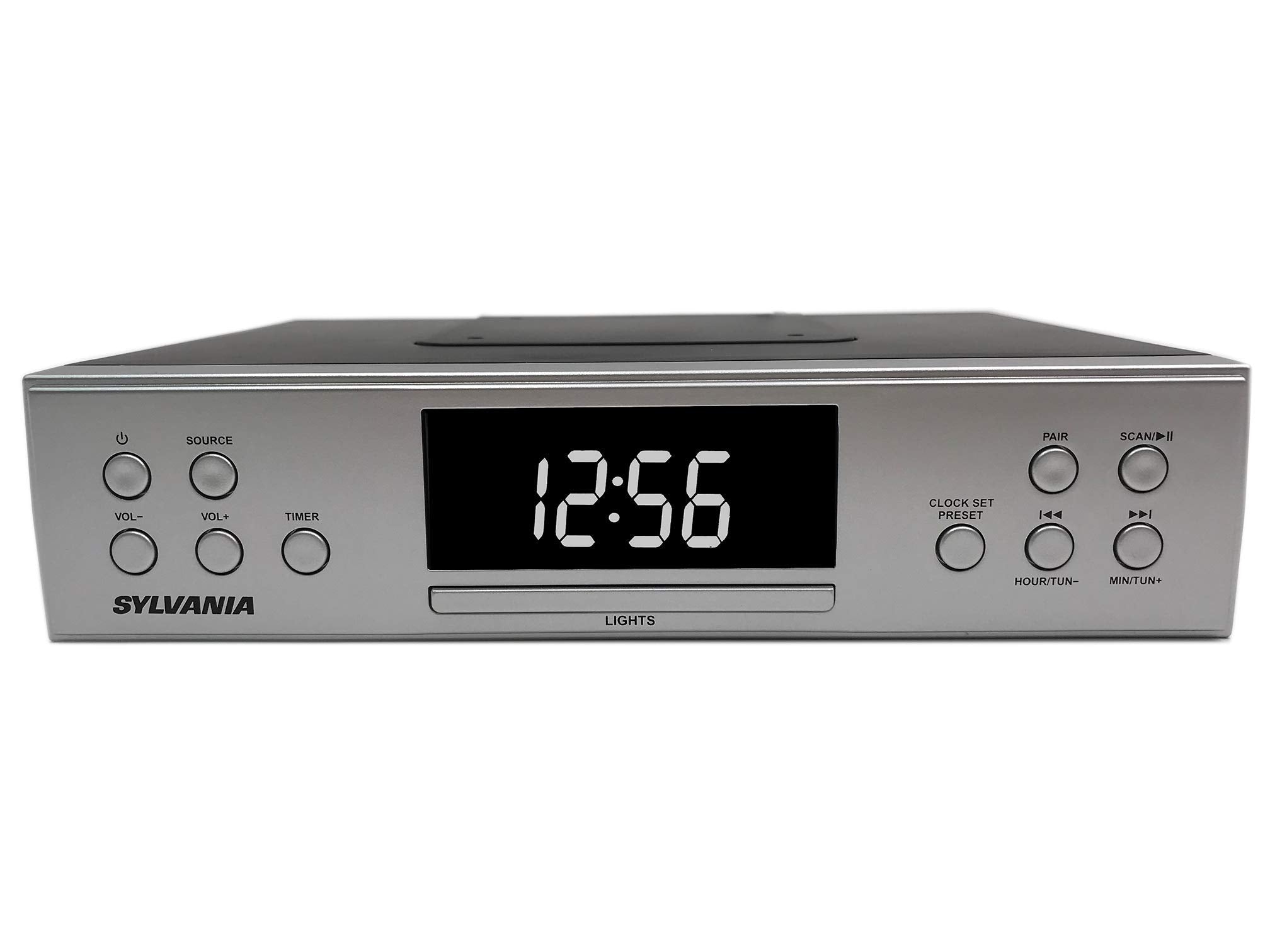 Proscan Under Cabinet Clock Radio, Music System With Bluetooth Streaming And Fm Radio