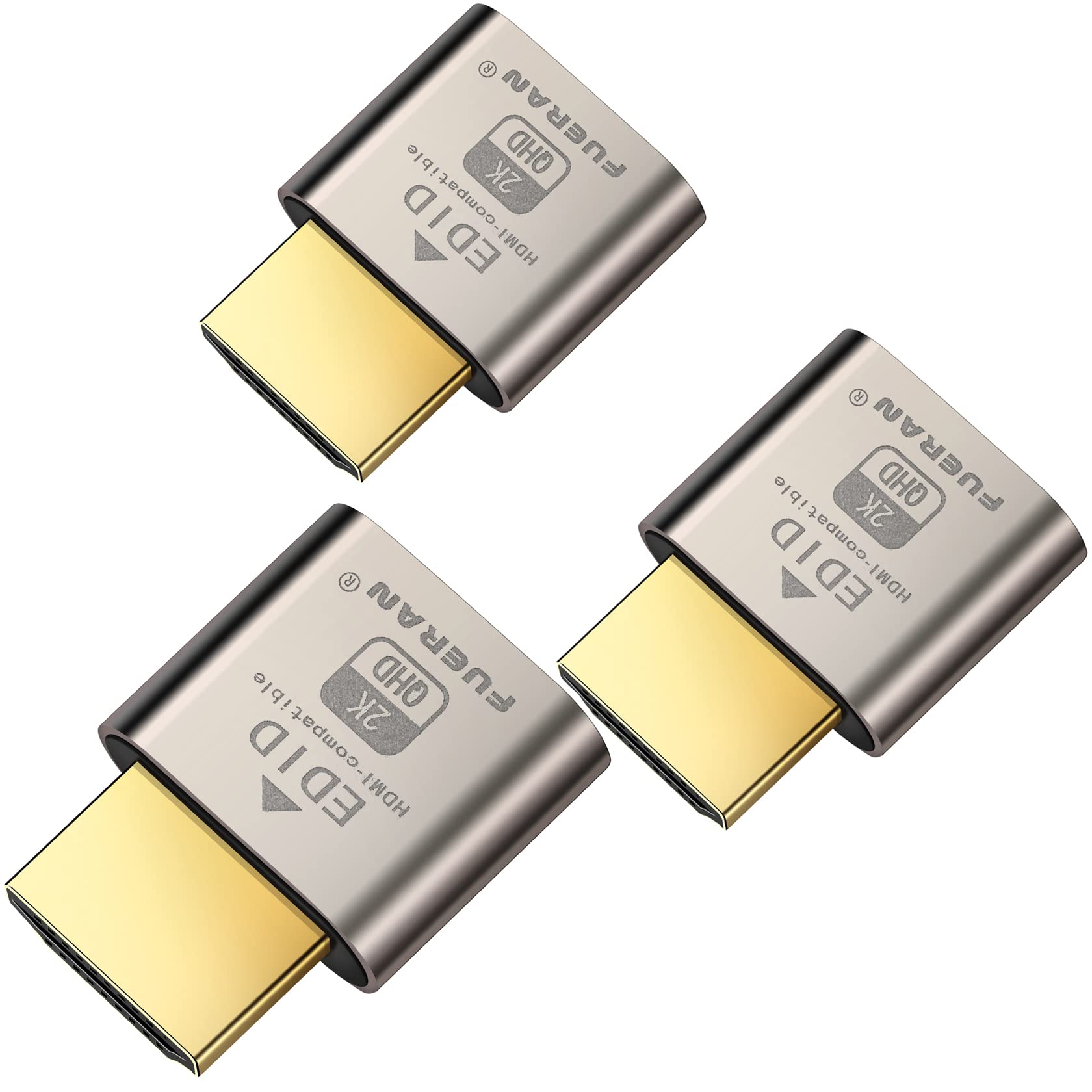 Fueran Hdmi Dummy Plug Headless Ghost Display Emulator Hdmi Compatible(Fit Headless 1920X1080 New Generation@60Hz) 3Pack
