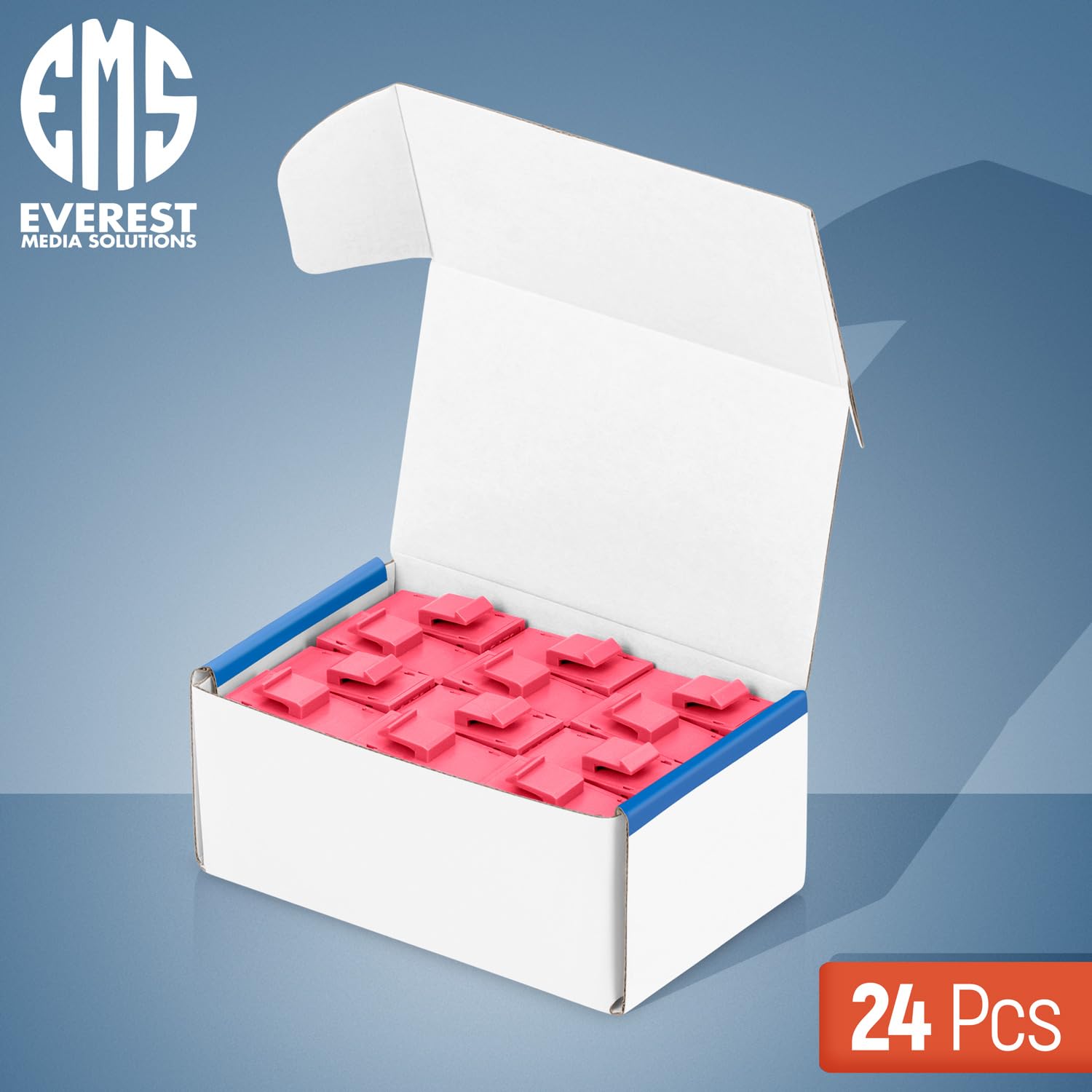 Everest Media Solutions Rj45 Cat6 Keystone Coupler In Pink   24 Pack   Female To Female Ethernet Keystone Jack For Standard Wall