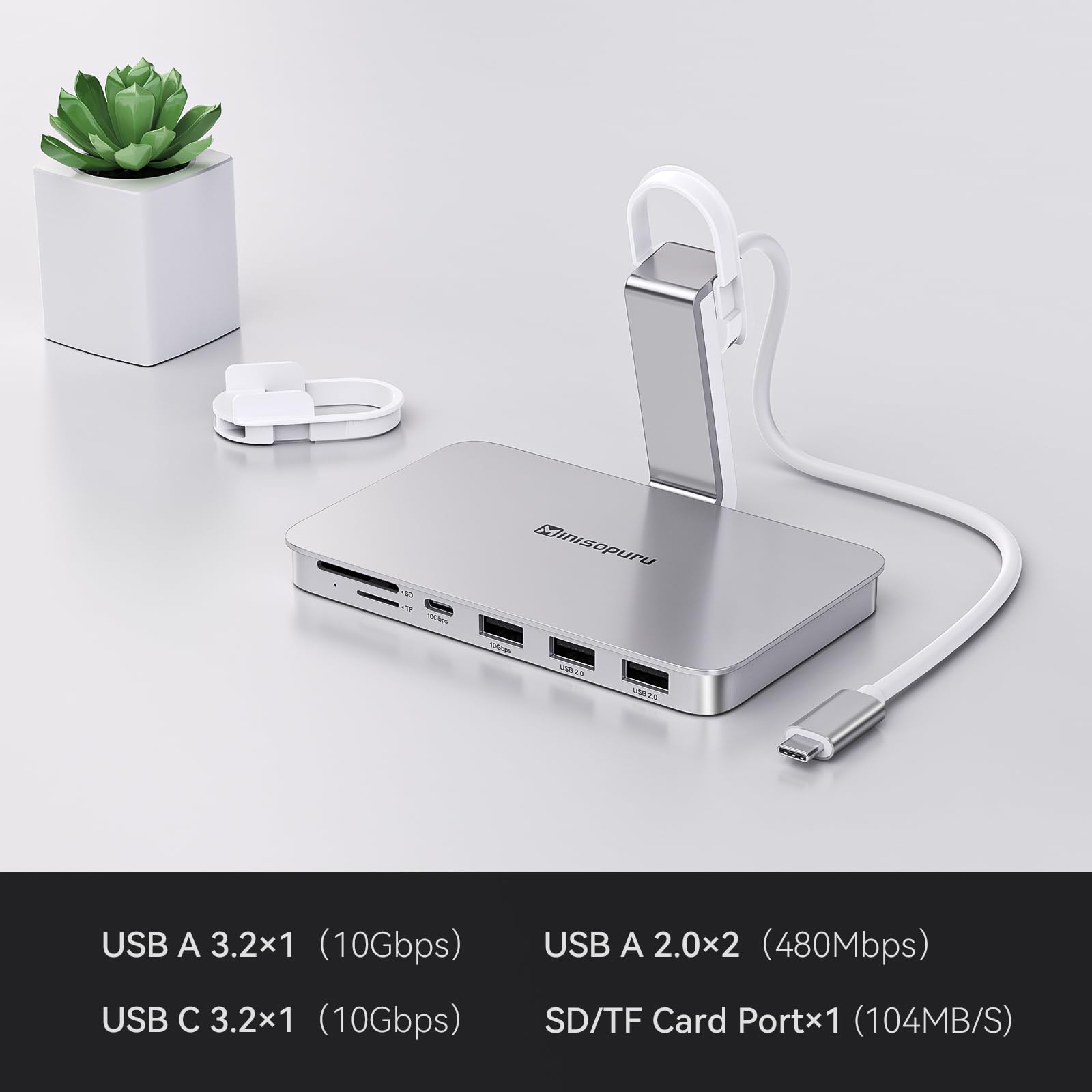 Minisopuru Imac Accessories   Usb C Hub For Imac 24 Inch 2021/2023 With Usb 3.2 10Gbps, Imac Usb Adapter Compatible With Imac 24
