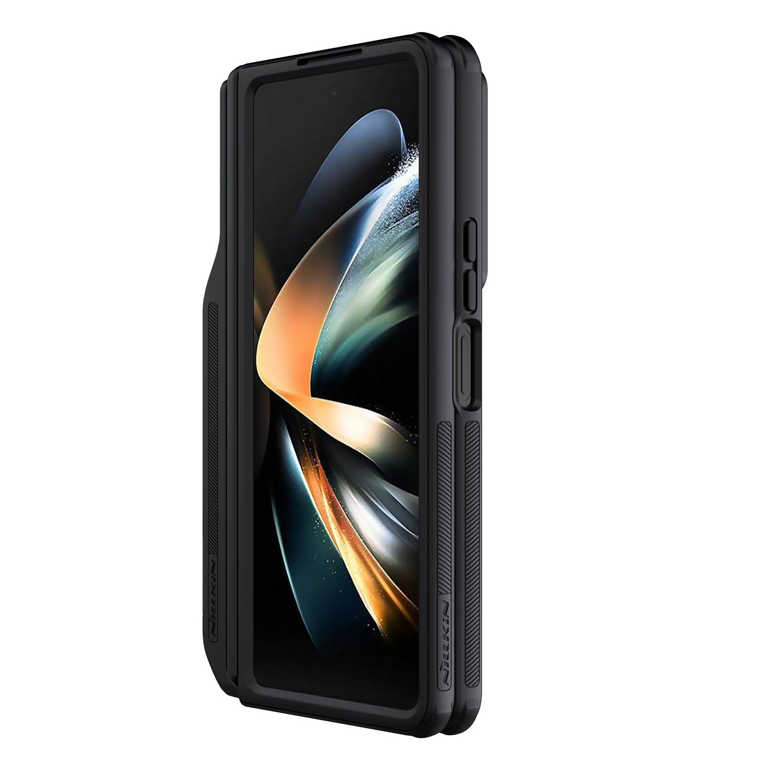 Nillkin For Samsung Galaxy Z Fold 5 Case With S Pen Holder, Hidden Metal Kickstand & Slide Camera Cover & Hinge Protection, Slim