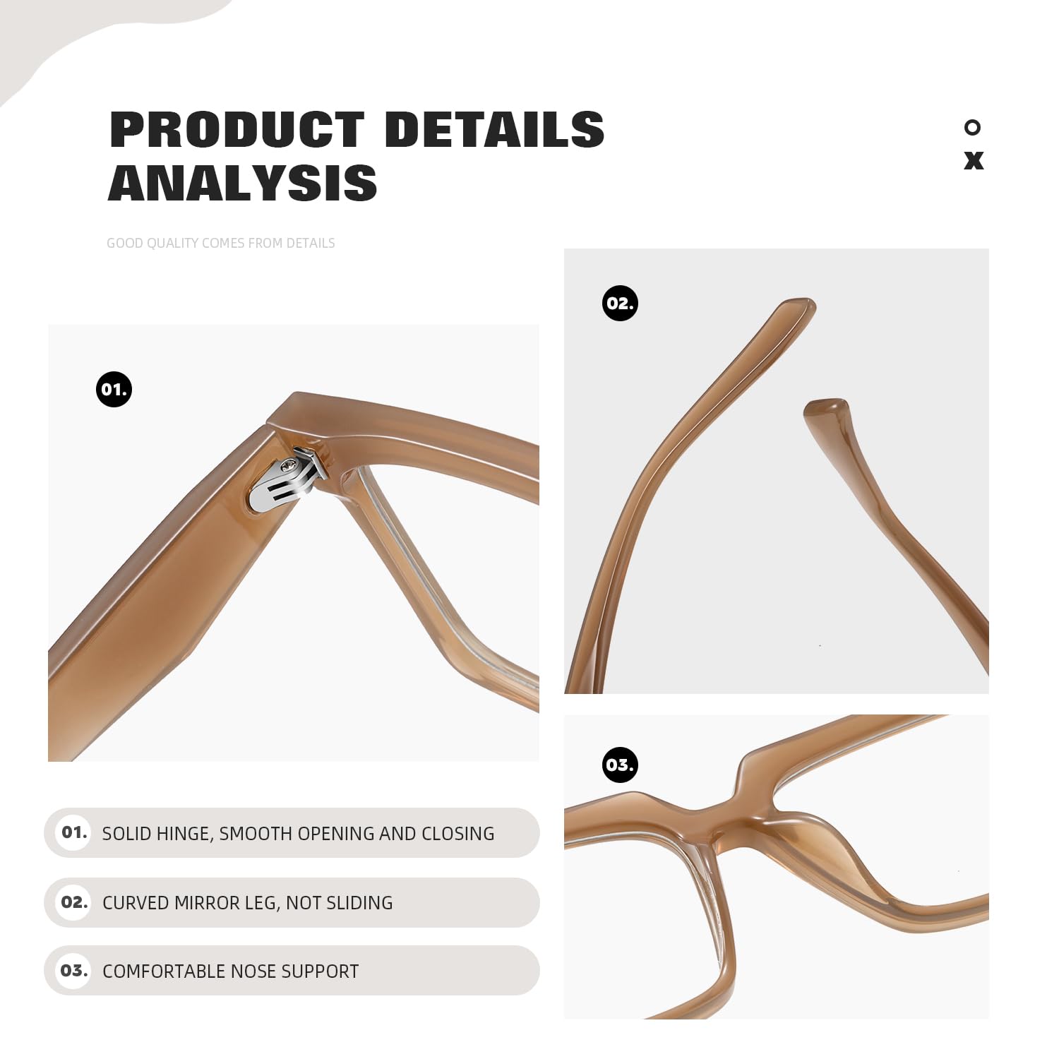 Tianyesy Blue Light Glasses For Women Men   Ideal For Work/Gaming/Tv   Anti Eyestrain Uv Protection,Blocking Screen Glare (Camel