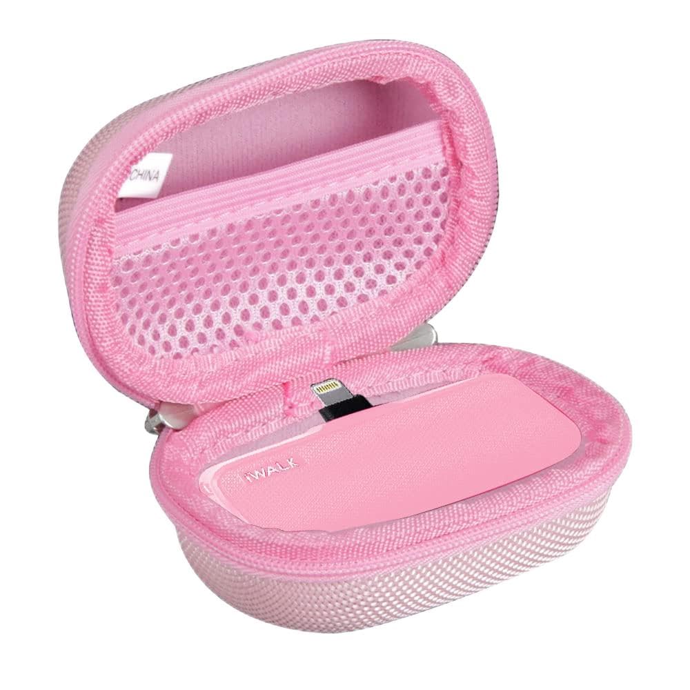 Hermitshell Hard Travel Case For Iwalk 3350Mah / Iwalk 4500Mah Ultra Compact Power Bank (Only Case) (Pink)