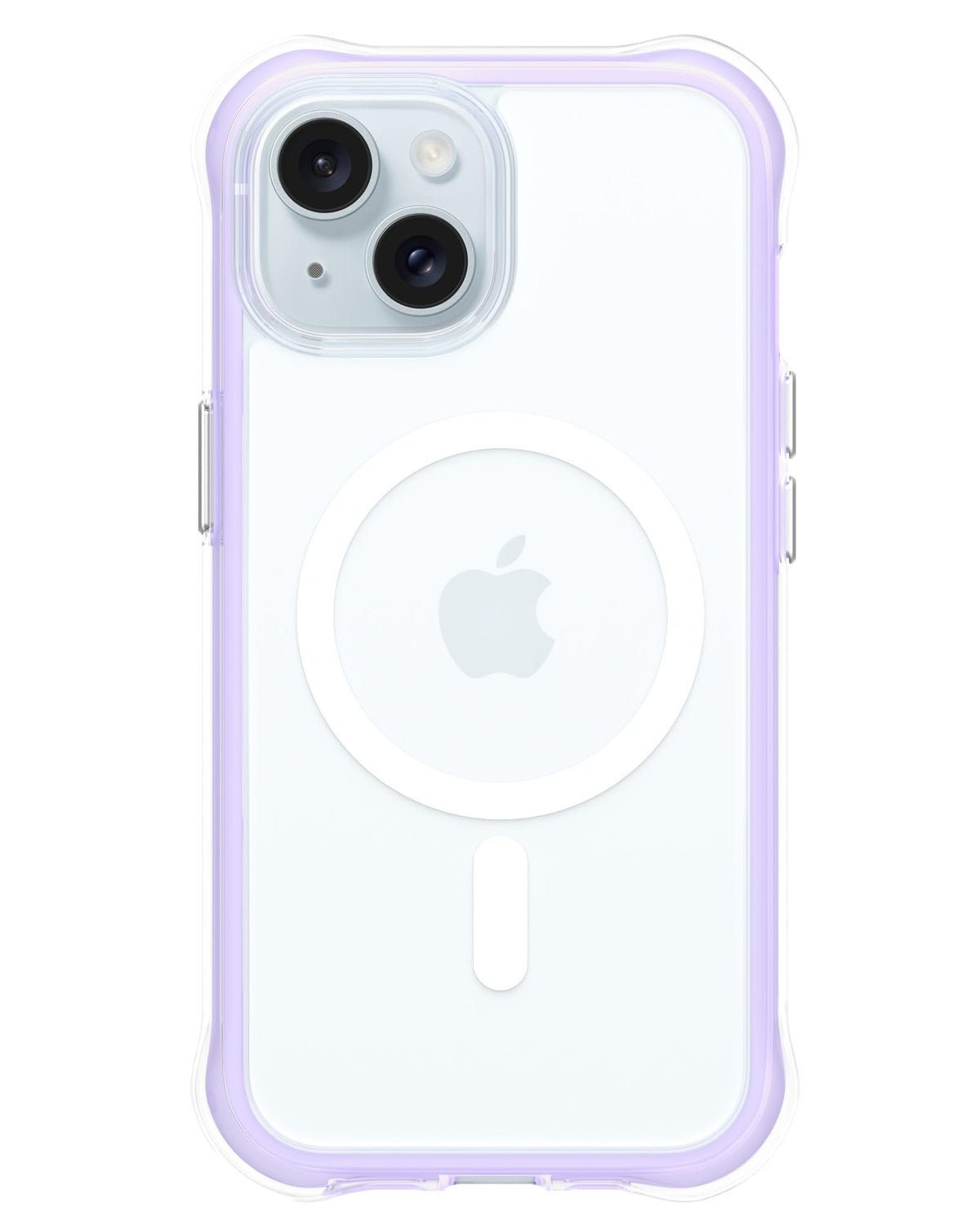 Ornarto Air Case For Iphone 15 Clear, Compatible With Magsafe, Military-Grade Drop Protection Cover With Built-In Air-Purple