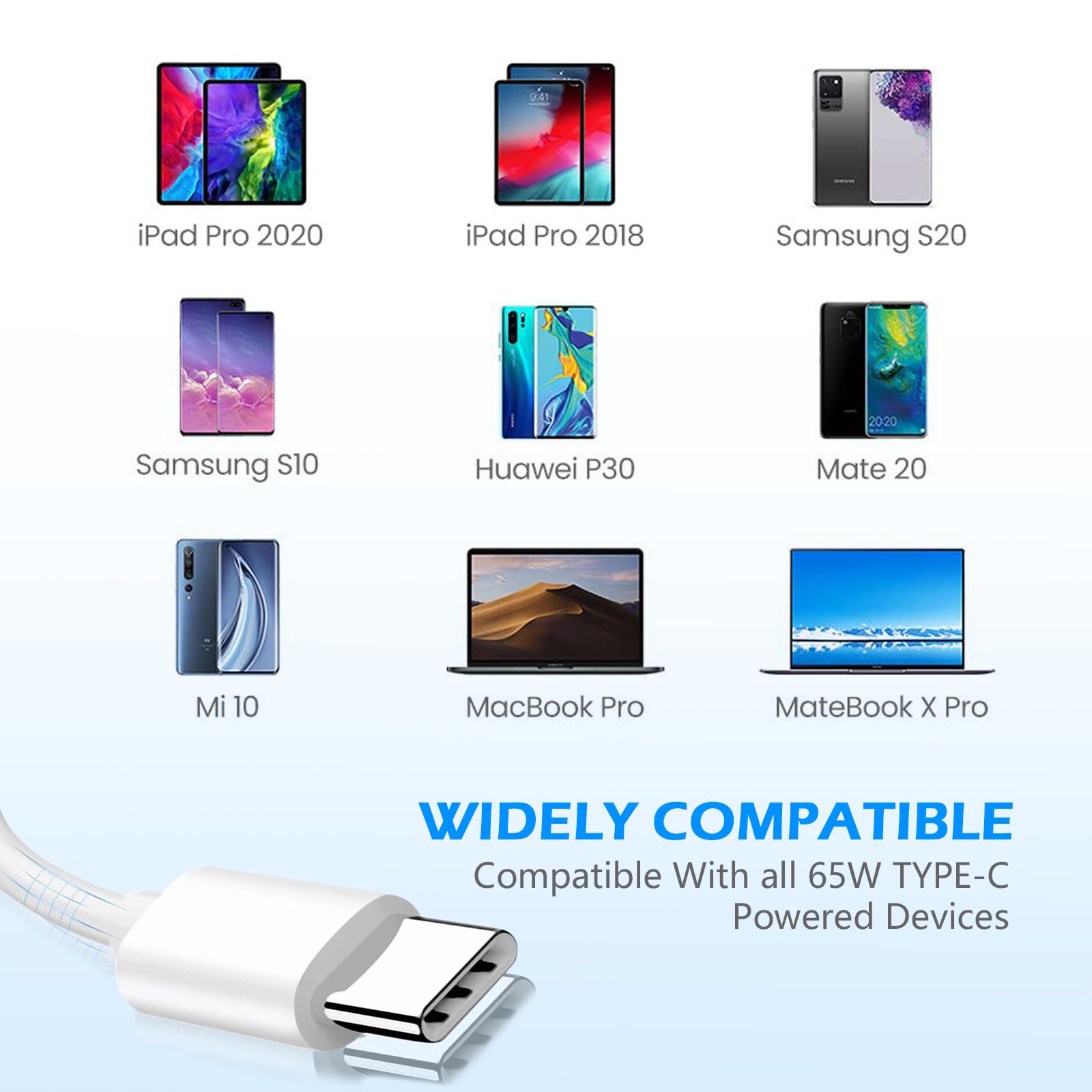 65W Usb C Laptop Charger For Samsung Galaxy Book Pro 13.3'' 15.6'' Np950Qdb Np930Qdb Np930Xdb Np935Qdc Np950Xdb Ka1Us Ka2Us Gala