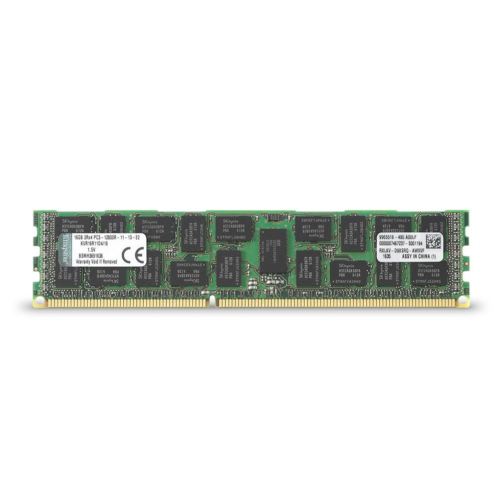 Kingston Technology ValueRAM 16 GB 1600MHz DDR3 (PC3-12800) ECC Reg CL11 DIMM DR x4 Server Memory KVR16R11D4/16