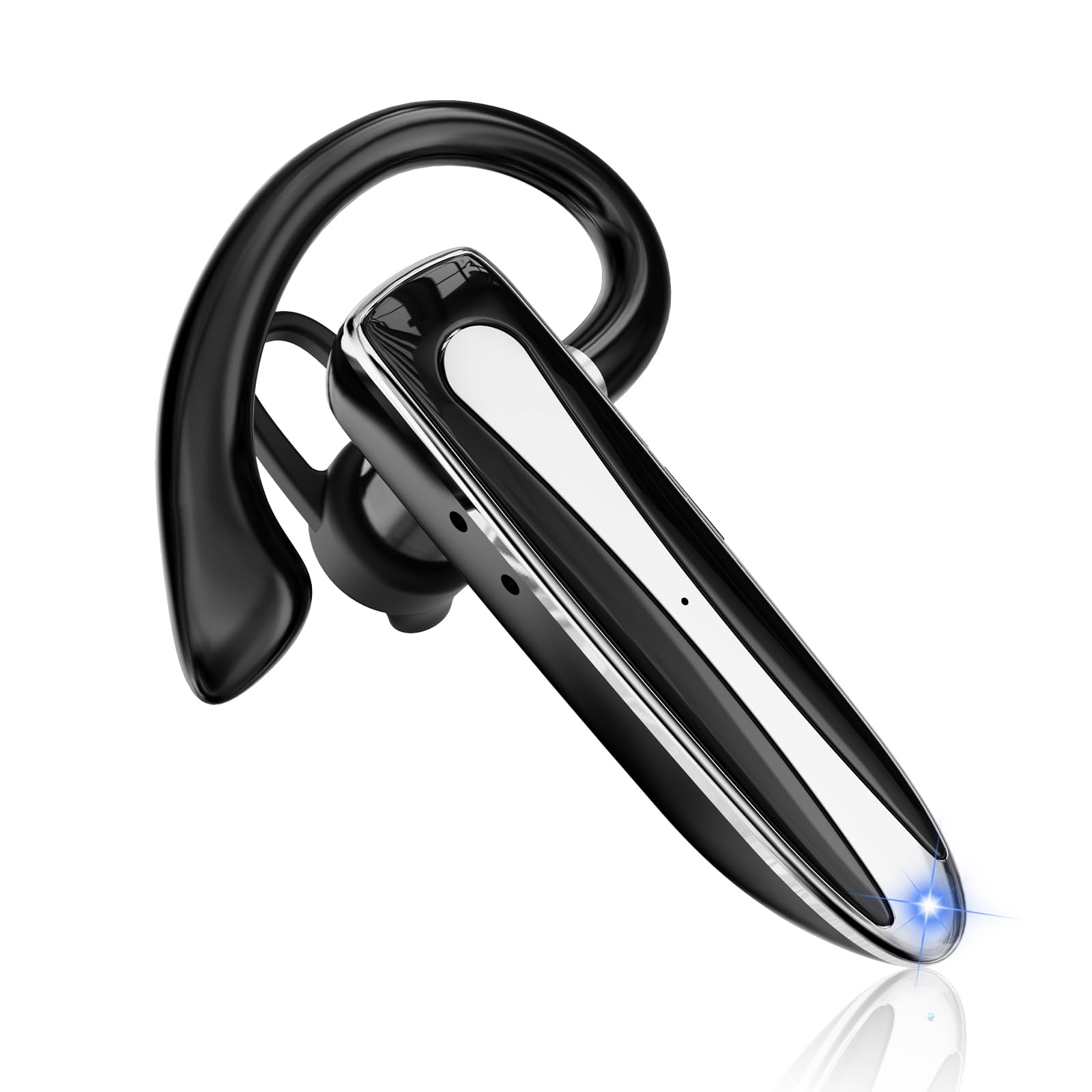 Bluetooth Earpiece V6.1, Wireless Handsfree Headset with Mic, CVC8.0 Noise Canceling for Calls Business SingleEar Earphone, 24 