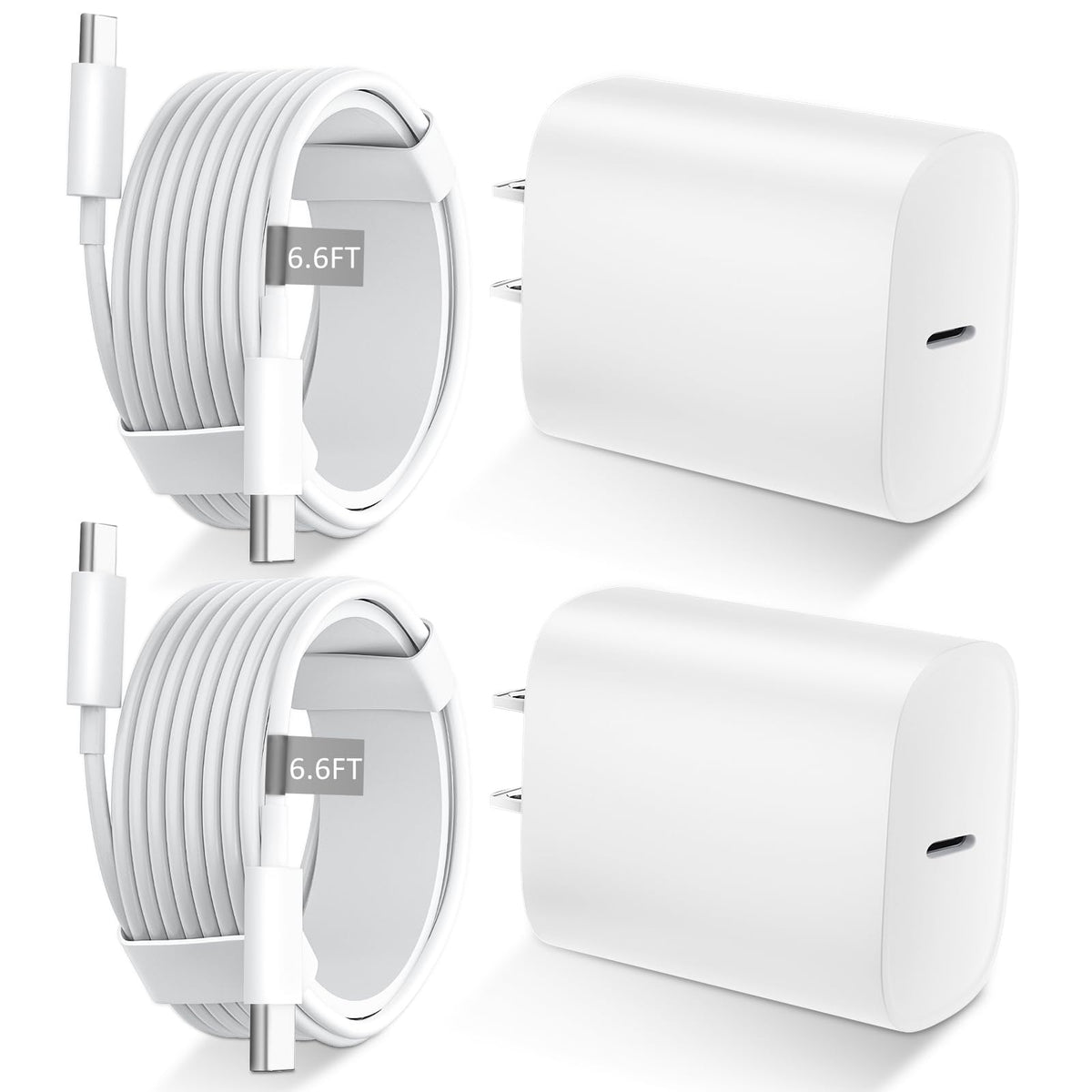 Phone 15 Pro Max Fast Charger,Phone Charger Fast Charging,20W Usb C Phone Fast Charger Block & 6.6Ft Long Usb C Cable For Phone