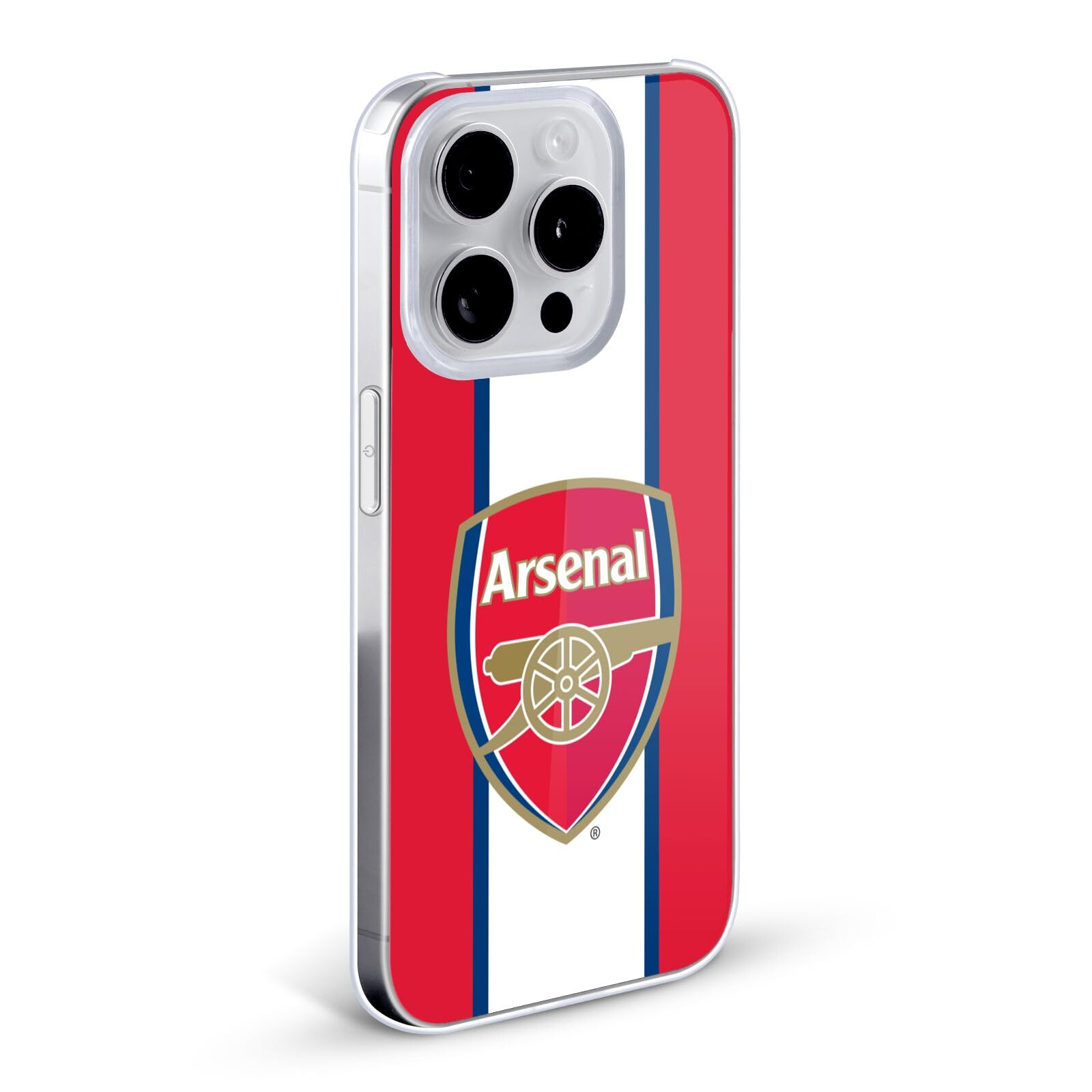 Head Case Designs Officially Licensed Arsenal Fc Stripes 3 Crest 2 Hard Back Case Compatible With Apple Iphone 12 / Iphone 12 Pr