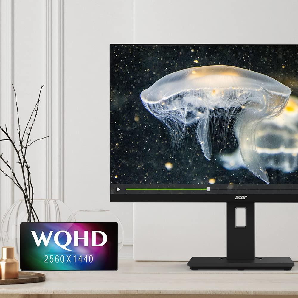 Acer B277U Bmiipprzx 27 '' Wqhd 2560 X 1440 Ips Monitor With Adaptive Sync | 75Hz Refresh Rate | 4Ms (G To G) | 100% Srgb | Disp