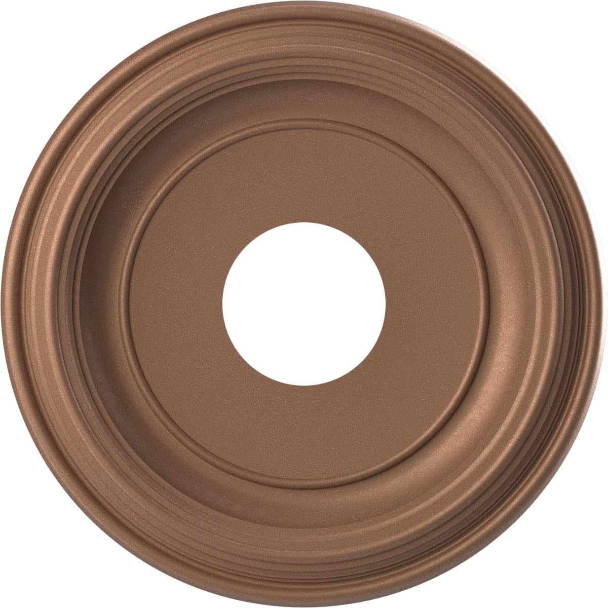 Ekena Millwork 13OD x 3 1/2ID x 1 1/4P Traditional Thermoformed PVC Ceiling Medallion (Fits Canopies up to 7 1/2), Aged Copper