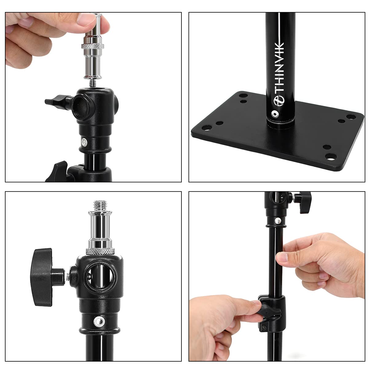 Thinvik Photography Studio Camera Stand,Lighting Wall Ceiling Mount Boom Arm For Video Monolight,Reflector,Overhead Vertical Hor