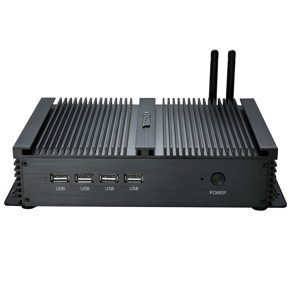 Kingdel Powerful Mini Desktop Computer, Fanless Industrial Pc, Core I5 Dual Core Cpu, 8Gb Ram, 512Gb Ssd, 2Xnics, 4Xcom Rs232, H