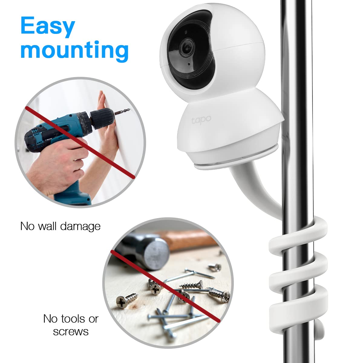 Okemeeo Crib Mount For Tp Link Tapo C210, Tapo C200, Kasa Kc410S And ...