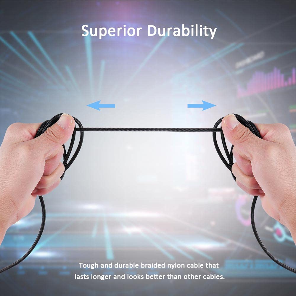 Qjyth Replacement Cable Cord Compatible With Kingston Hyperx Cloud Alpha And Cloud Mix Gaming Headset, Headset Audio 3.5Mm Cable