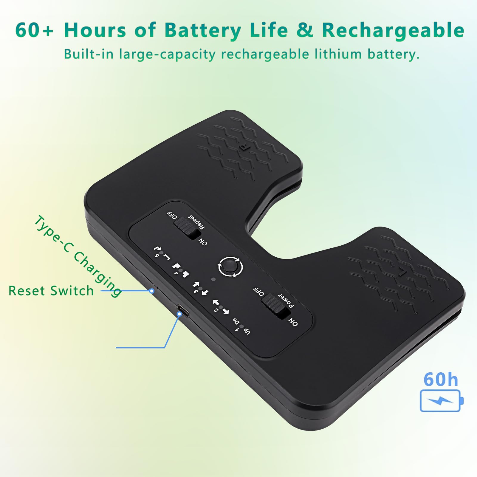 Yueyinpu Wireless Foot Pedal Double Switch Music Page Turner For Tablets Smartphones Rechargeable Anti-Skid Pad