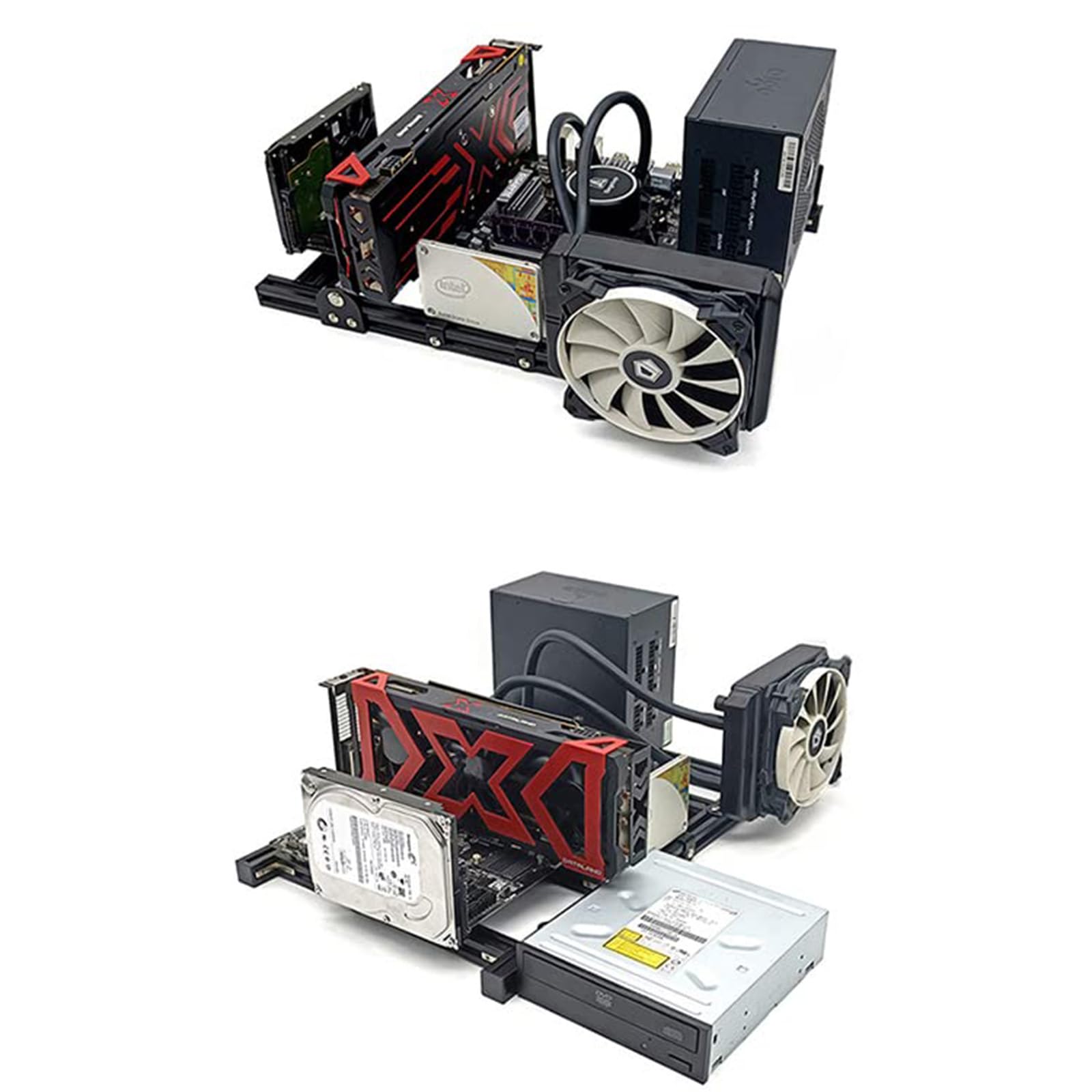 Atx Matx Itx Pc Test Bench Motherboard Stand Open Frame Air Pc Case Test Bench Vertical Water Cooling Aluminum Support Vertical