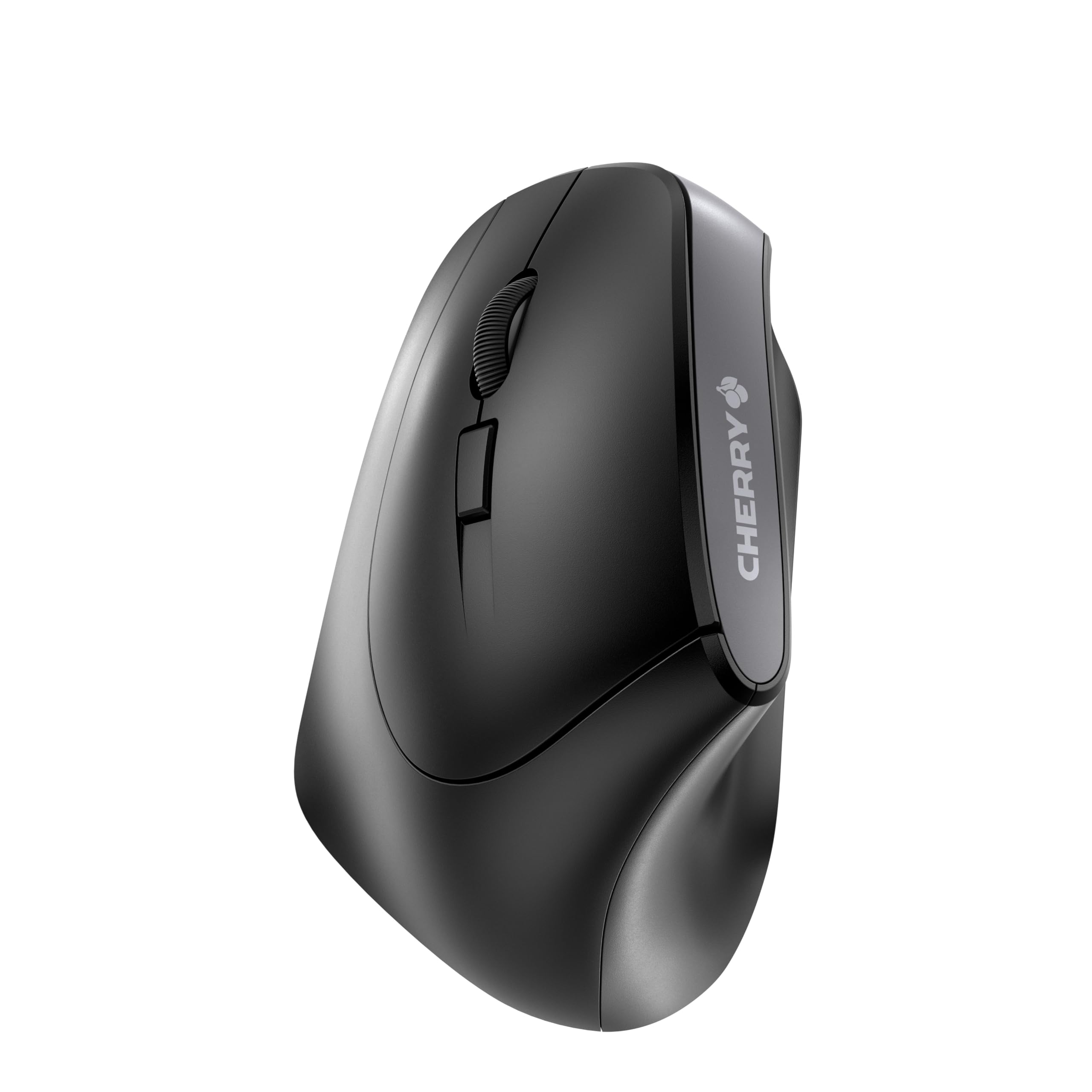 Cherry Mw 4500   Ergonomic Wireless Mouse   Left Handed   1200 Dpi   Thumb Buttons   Extra Small Nano Receiver, Black (Jw 4550)