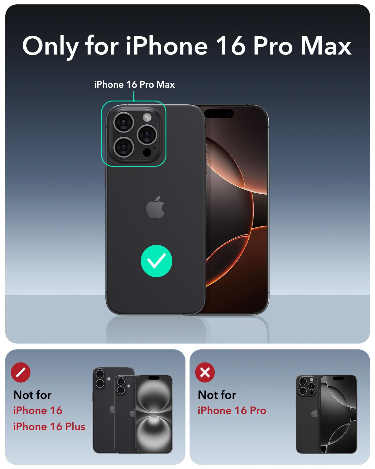 Esr For Iphone 16 Pro Max Case With Stand, 23Ft Military Grade Drop Protection, Heavy Duty Magnetic Phone Case, Compatible With