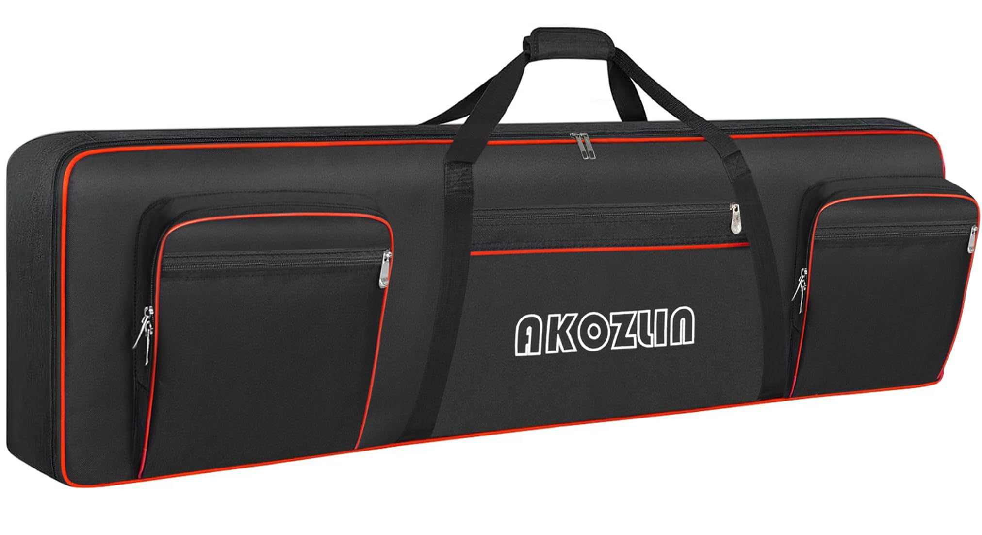 AKOZLIN 88 Keys Electric Piano Keyboard Gig Bag with Adjustable Straps and 5-Pocket for Keyboard Accessaries,Slim 88 Key Keyboar